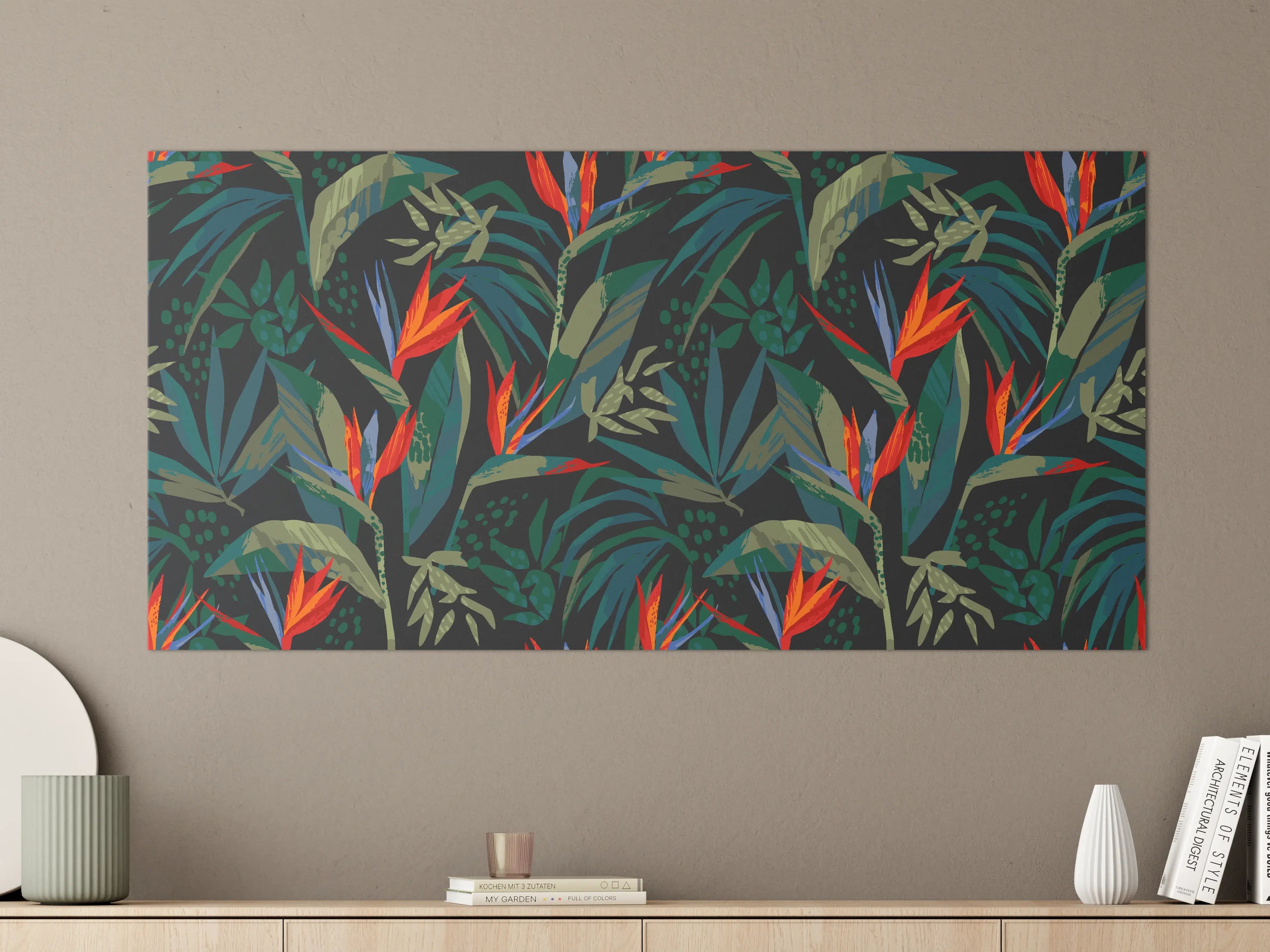 Große Wandbilder - Strelitzia Tropenwald-Motiv