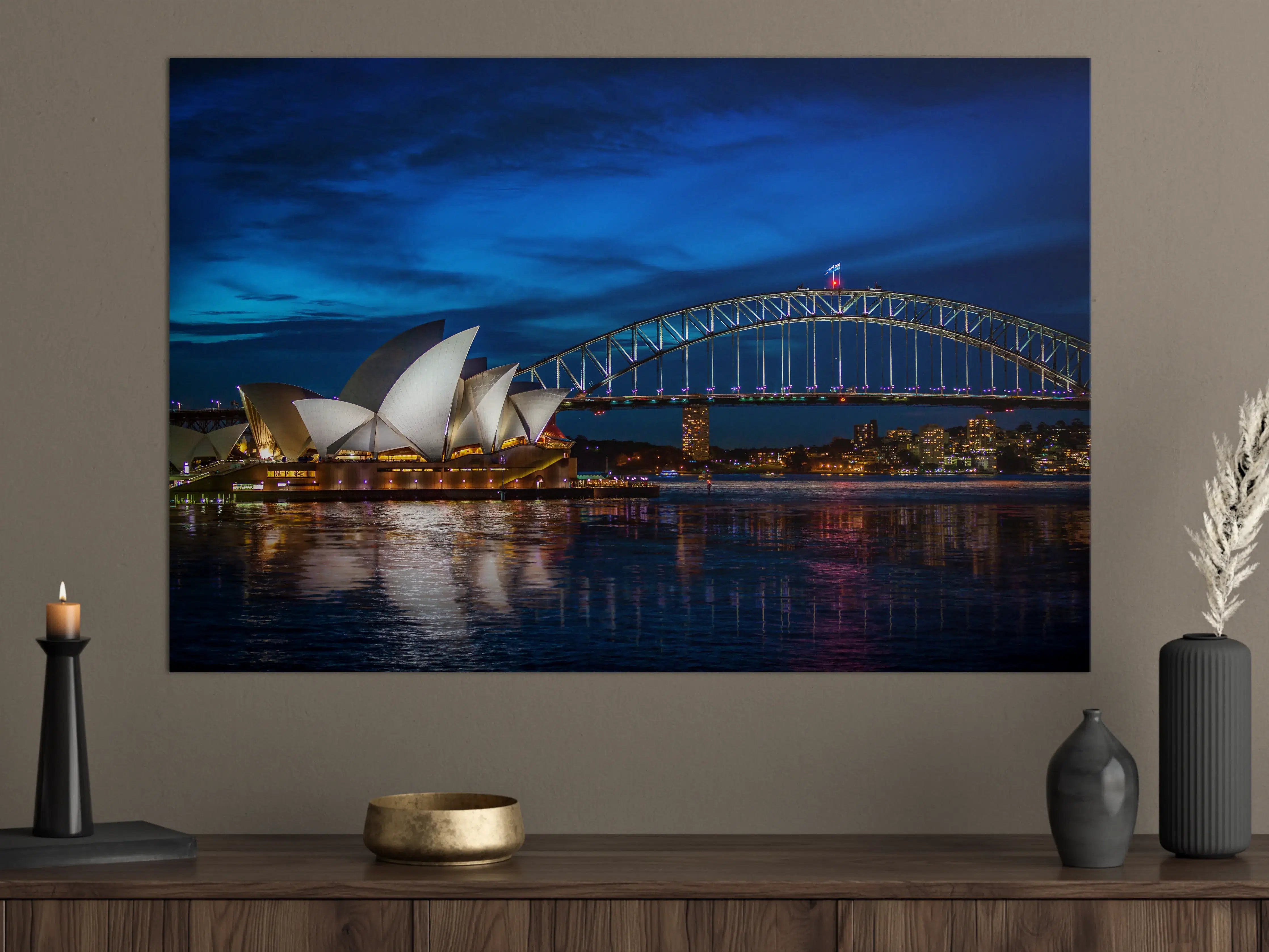 Große Wandbilder - Sydney Harbour Bridge bei Nacht