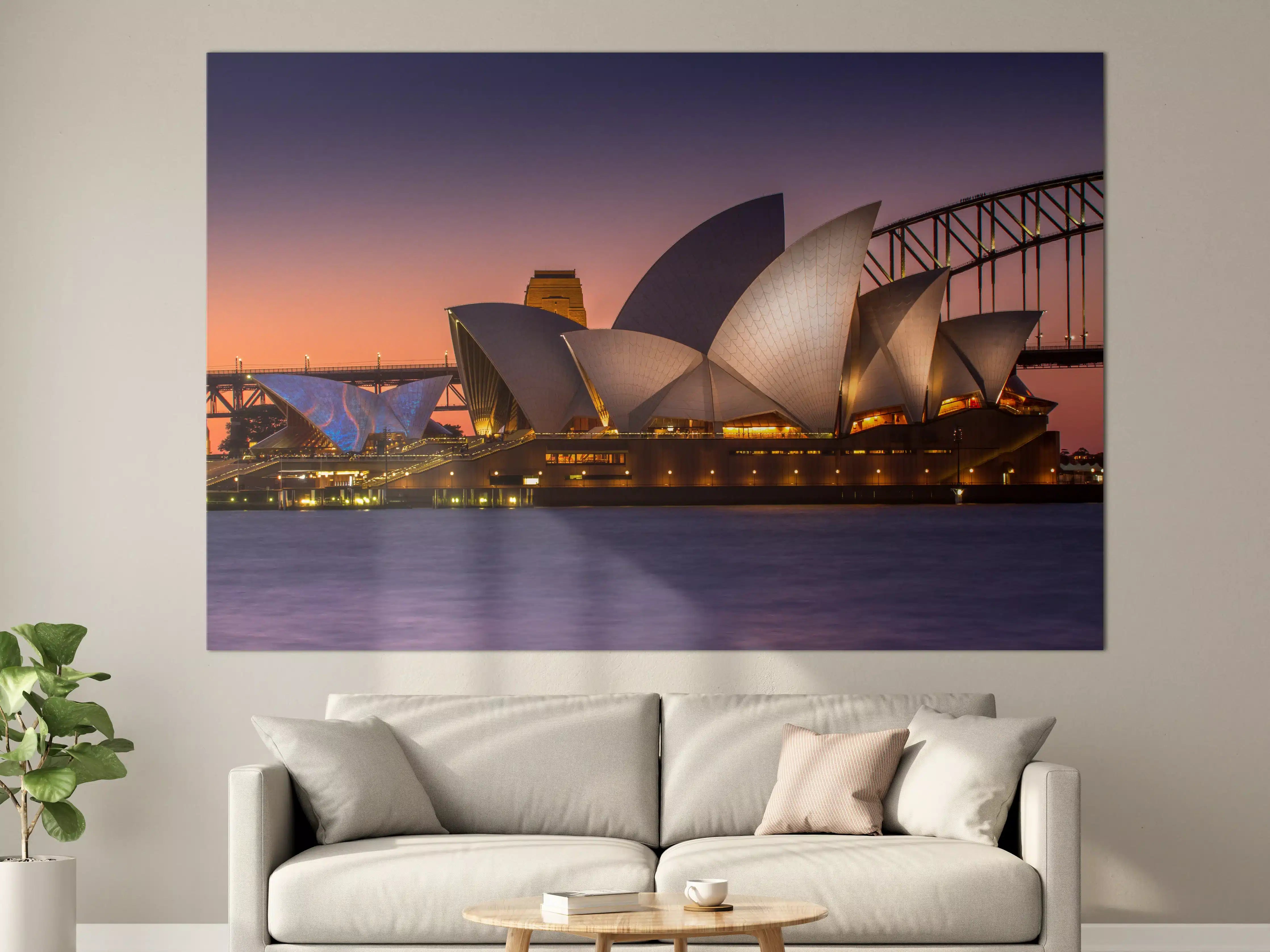 Große Wandbilder - Sydney Opera House bei Sonnenuntergang
