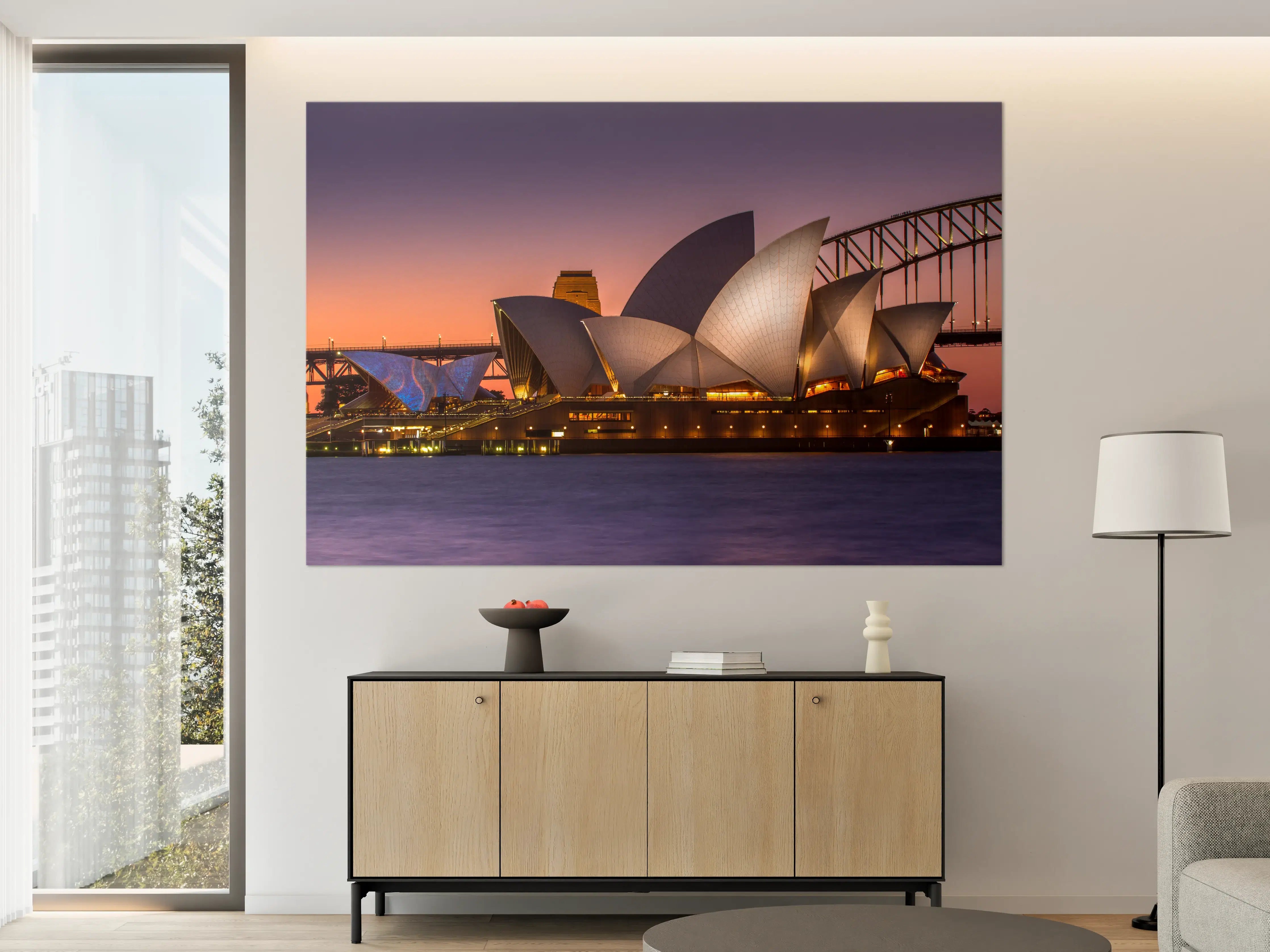 Große Wandbilder - Sydney Opera House bei Sonnenuntergang