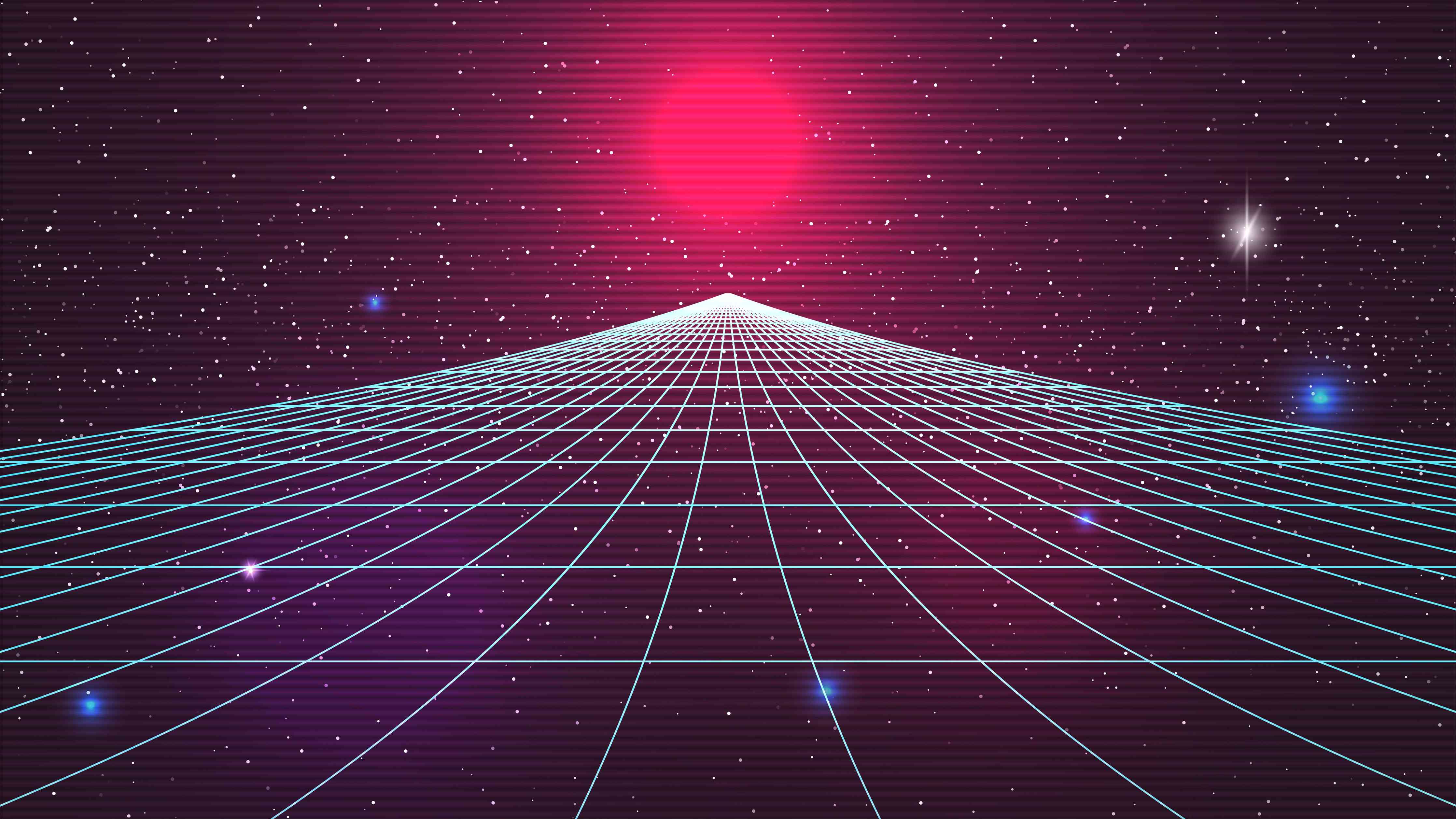Große Wandbilder-Synthwave Sonnenuntergang Retro