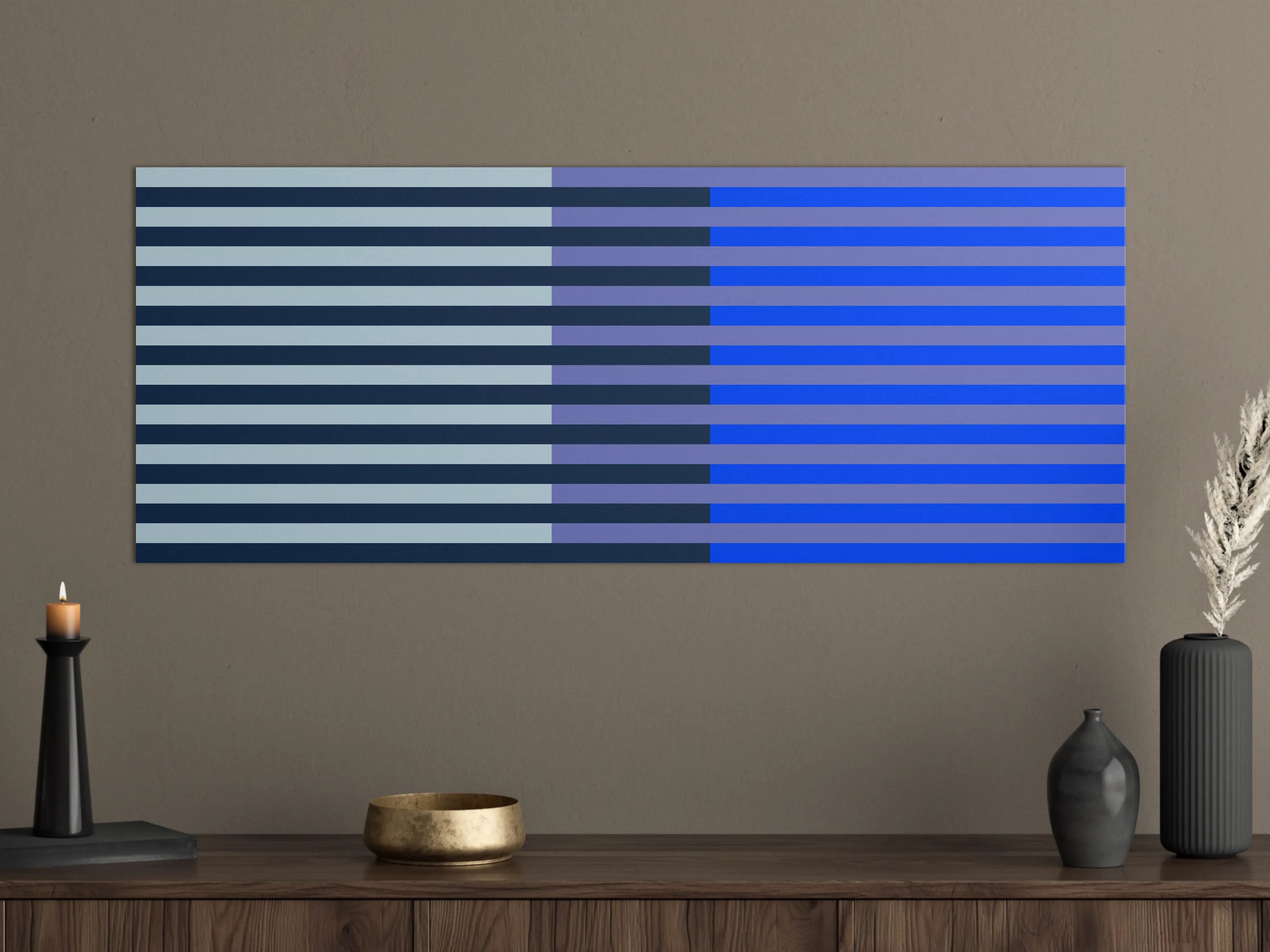 Große Wandbilder - The Blues - Multy Stripes - Blueberry