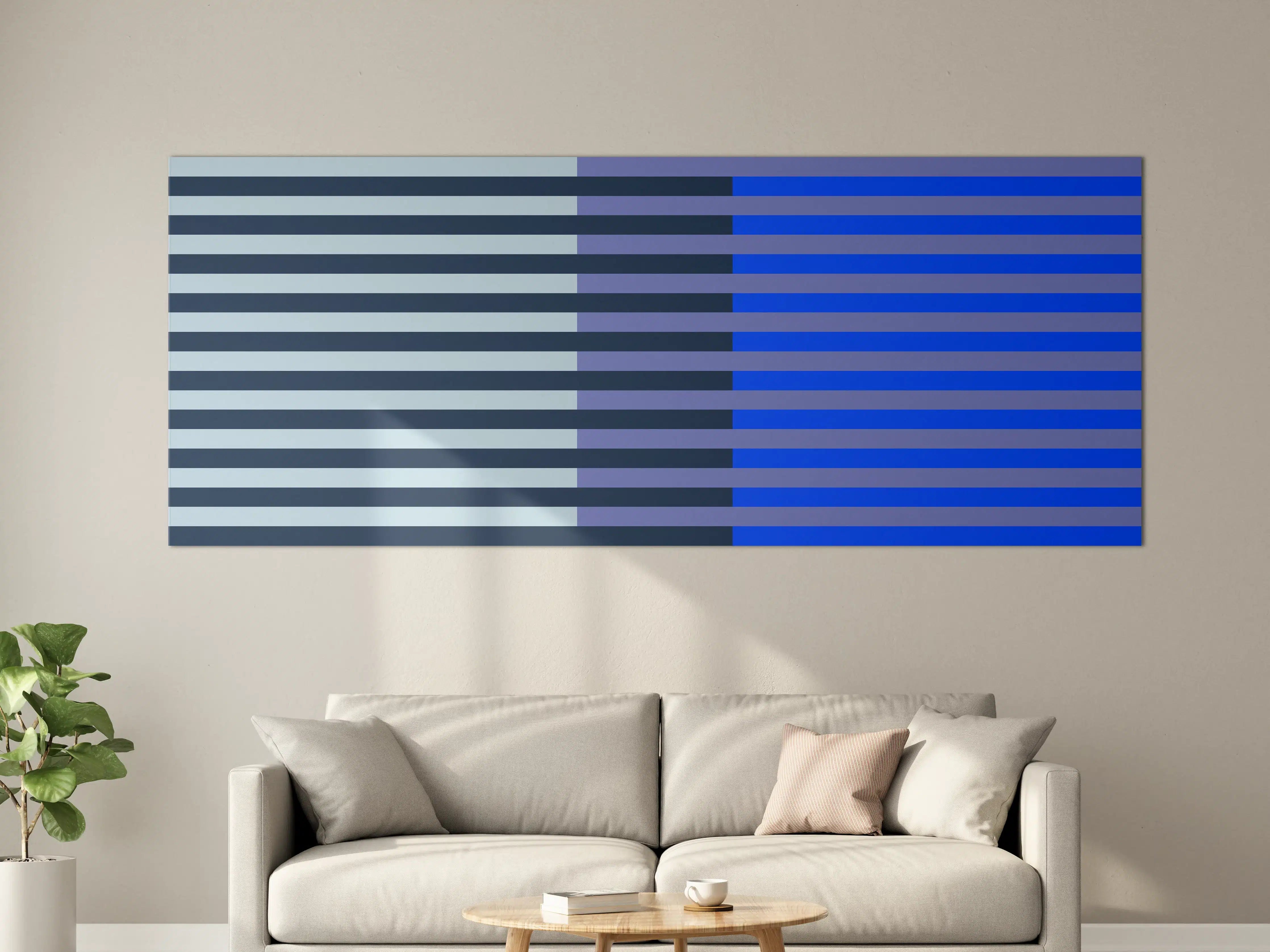Große Wandbilder - The Blues - Multy Stripes - Blueberry
