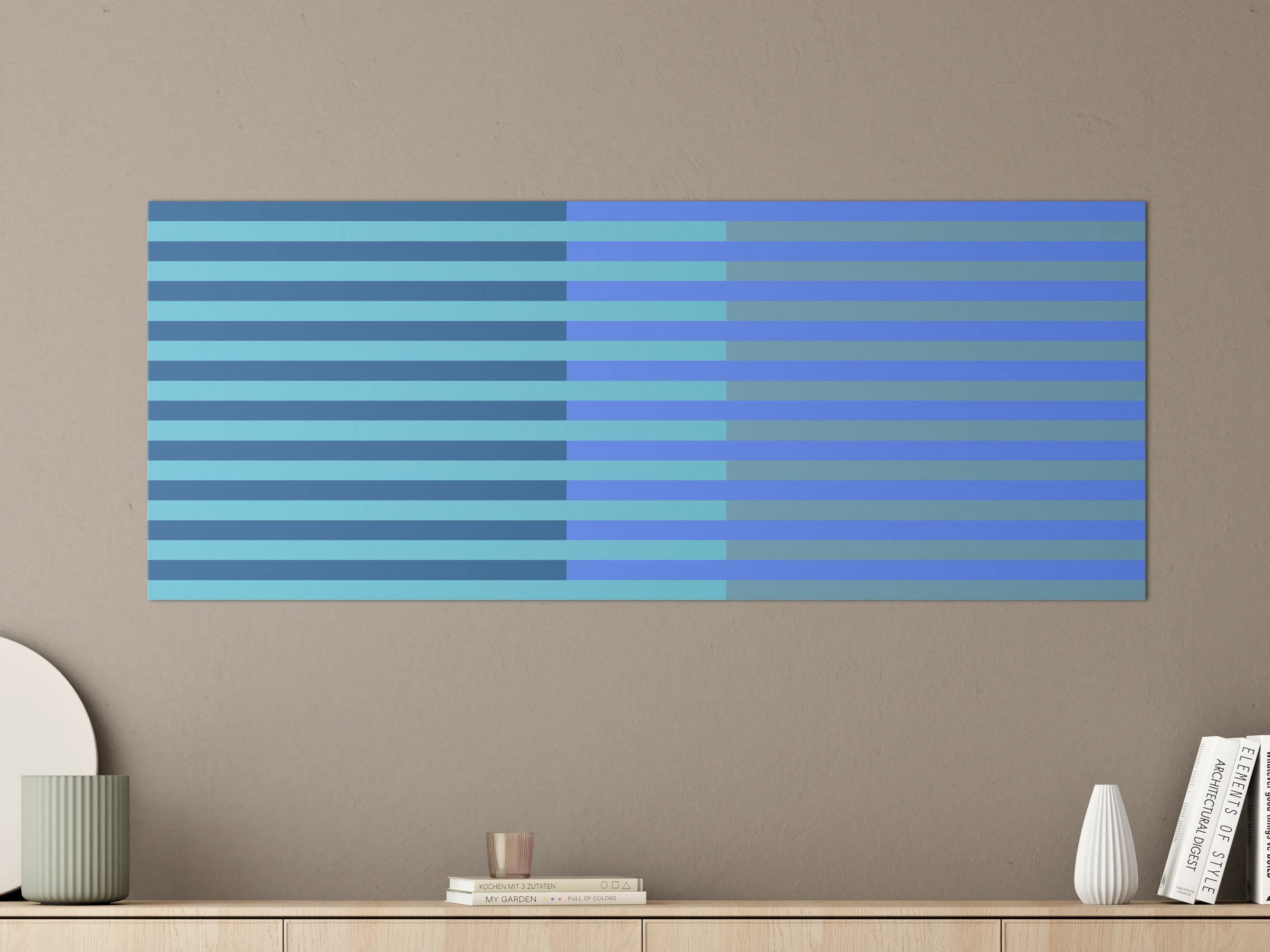 Große Wandbilder - The Blues - Multy Stripes - Cornflower