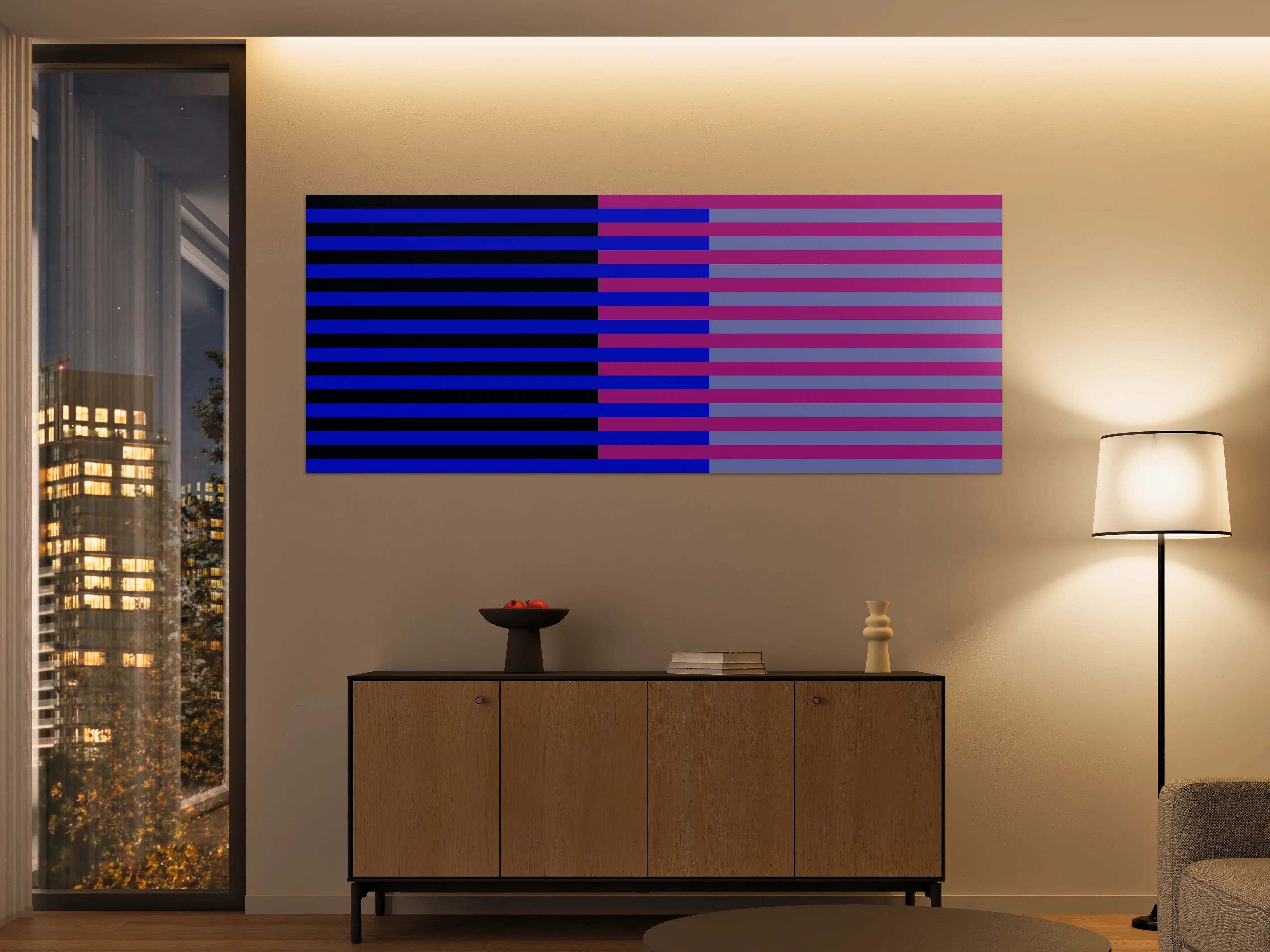 Große Wandbilder - The Neons - Multy Stripes - Luna