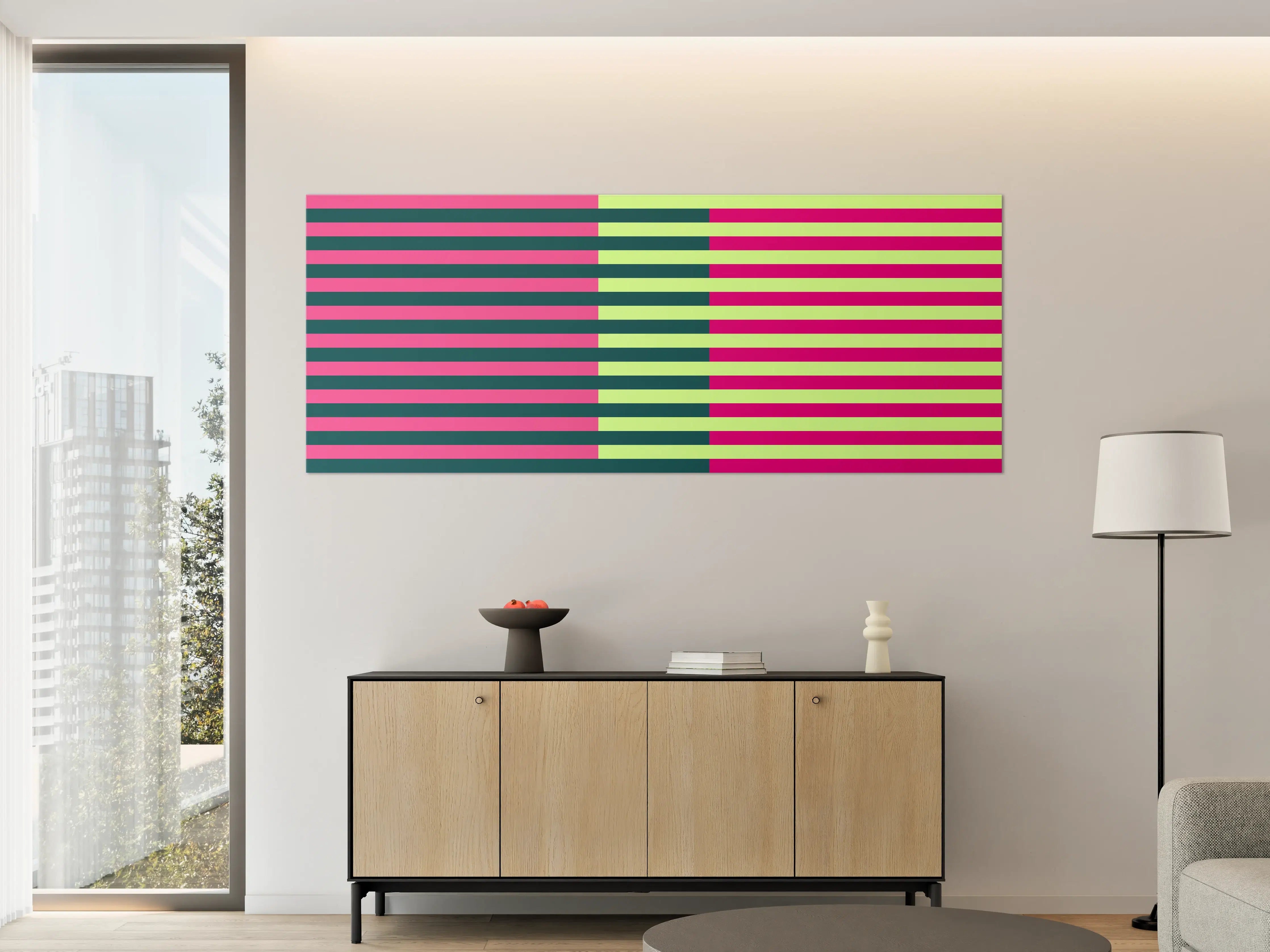 Große Wandbilder - The Neons - Multy Stripes - Lyra