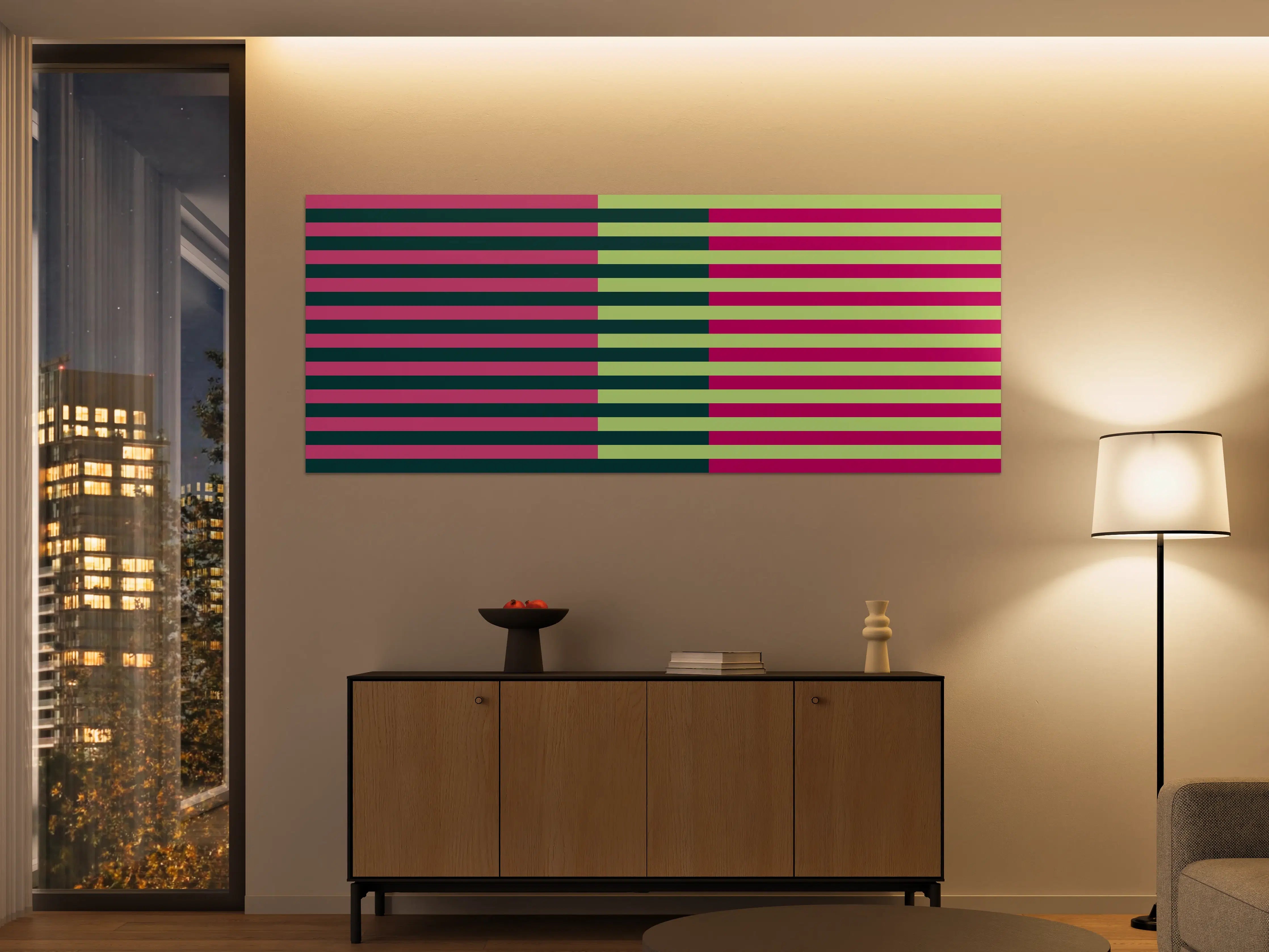 Große Wandbilder - The Neons - Multy Stripes - Lyra