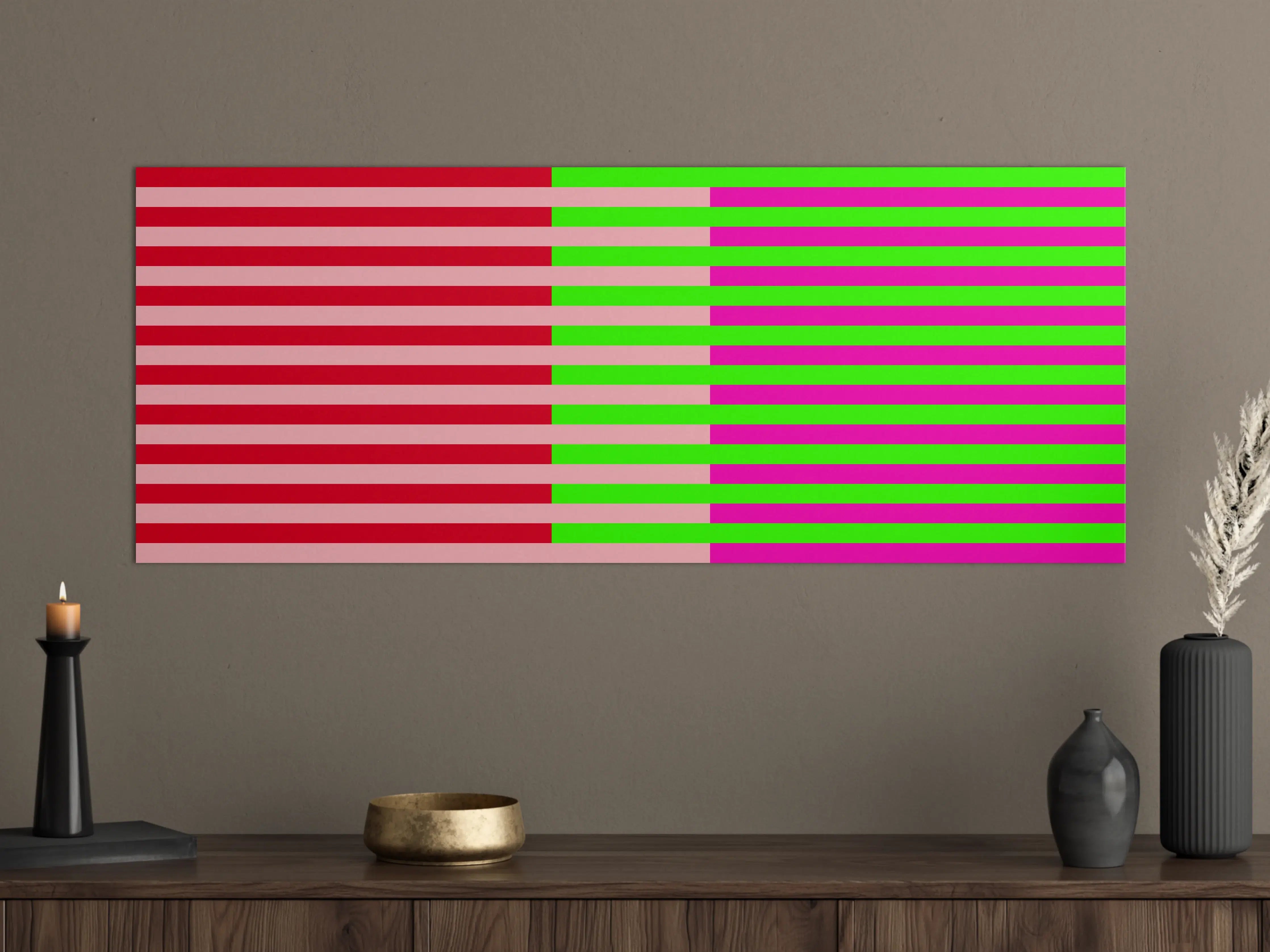 Große Wandbilder - The Neons - Multy Stripes - Nox