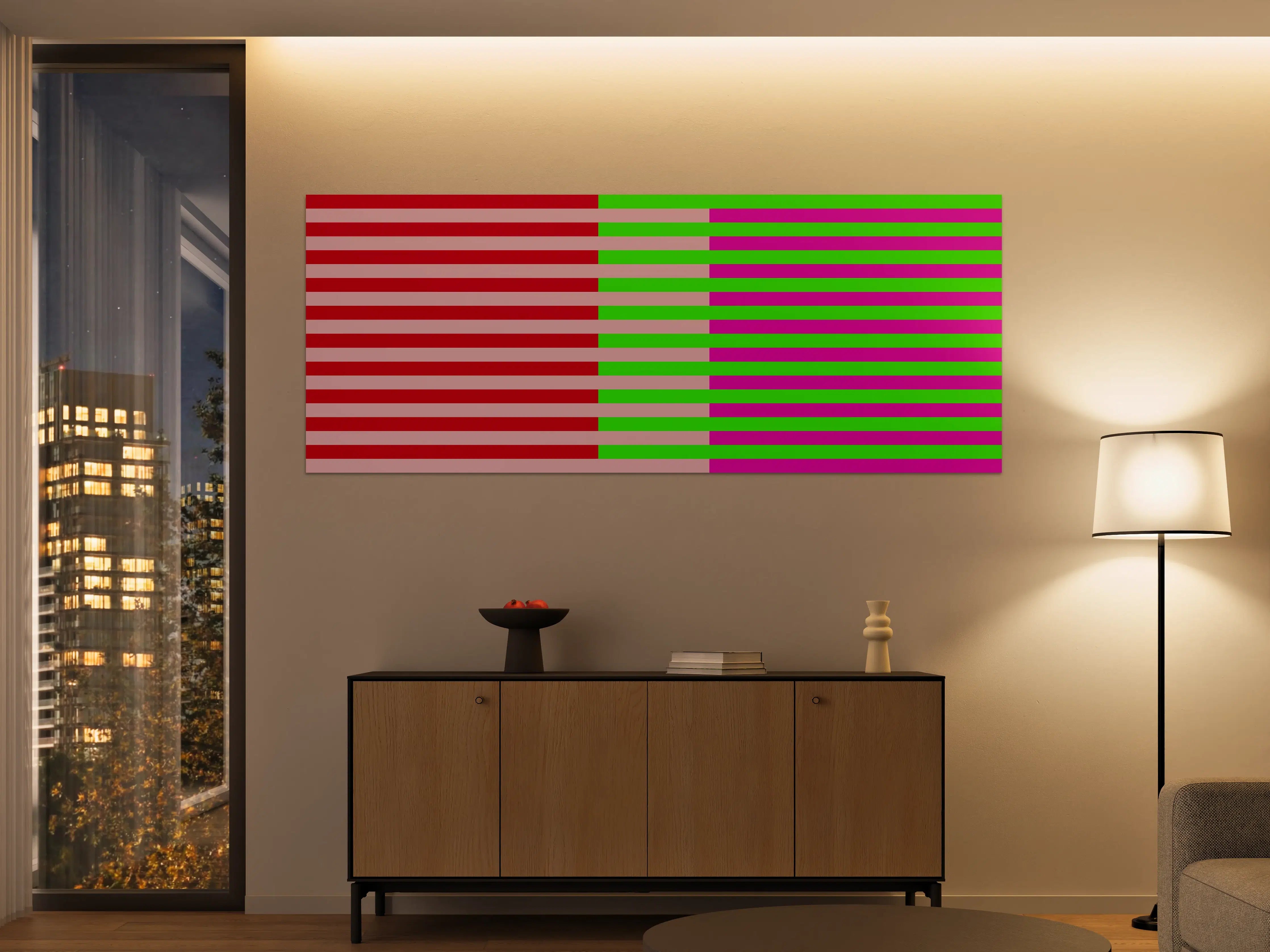 Große Wandbilder - The Neons - Multy Stripes - Nox