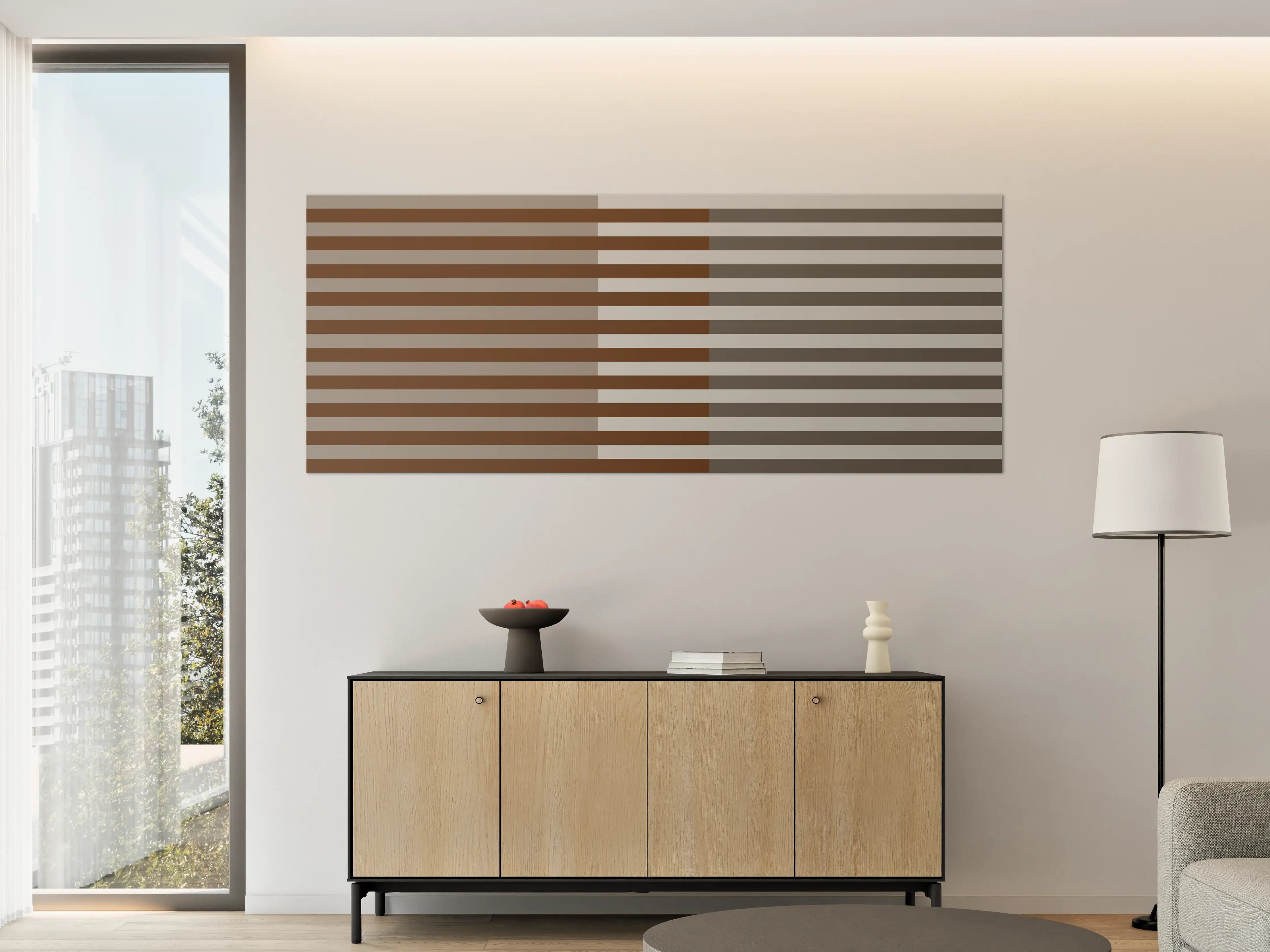 Große Wandbilder - The Nudes - Multy Stripes - Ash