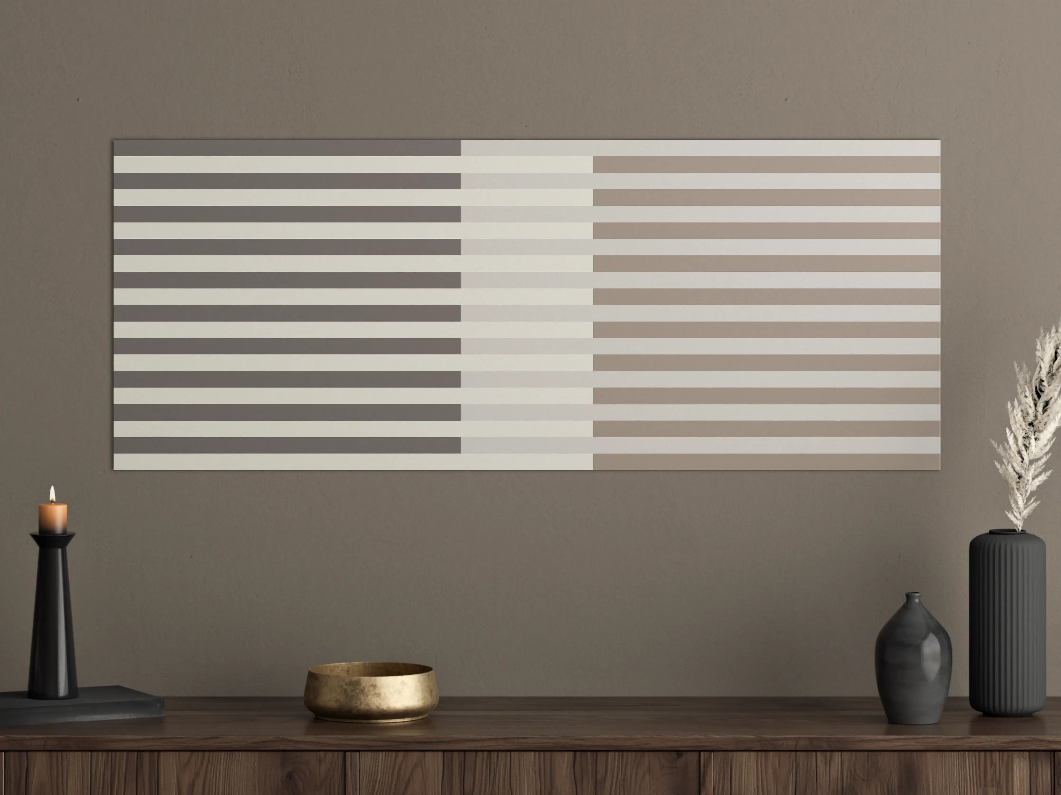 Große Wandbilder - The Nudes - Multy Stripes - Fog