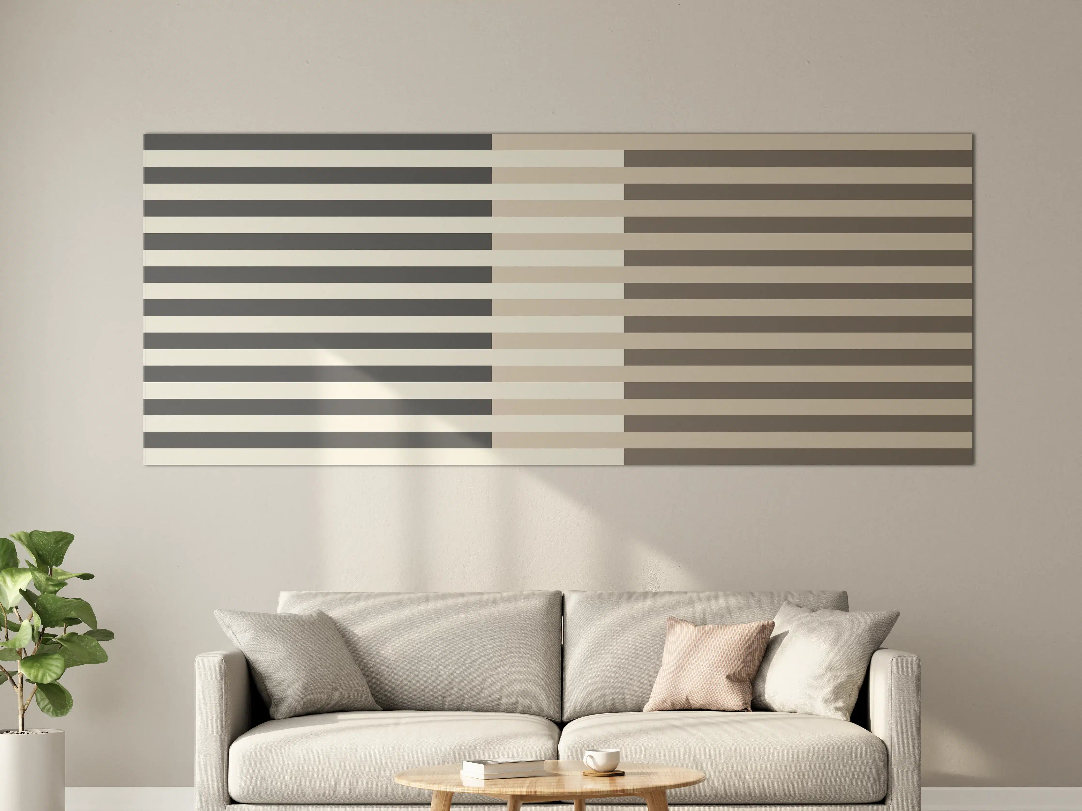 Große Wandbilder - The Nudes - Multy Stripes - Toffee