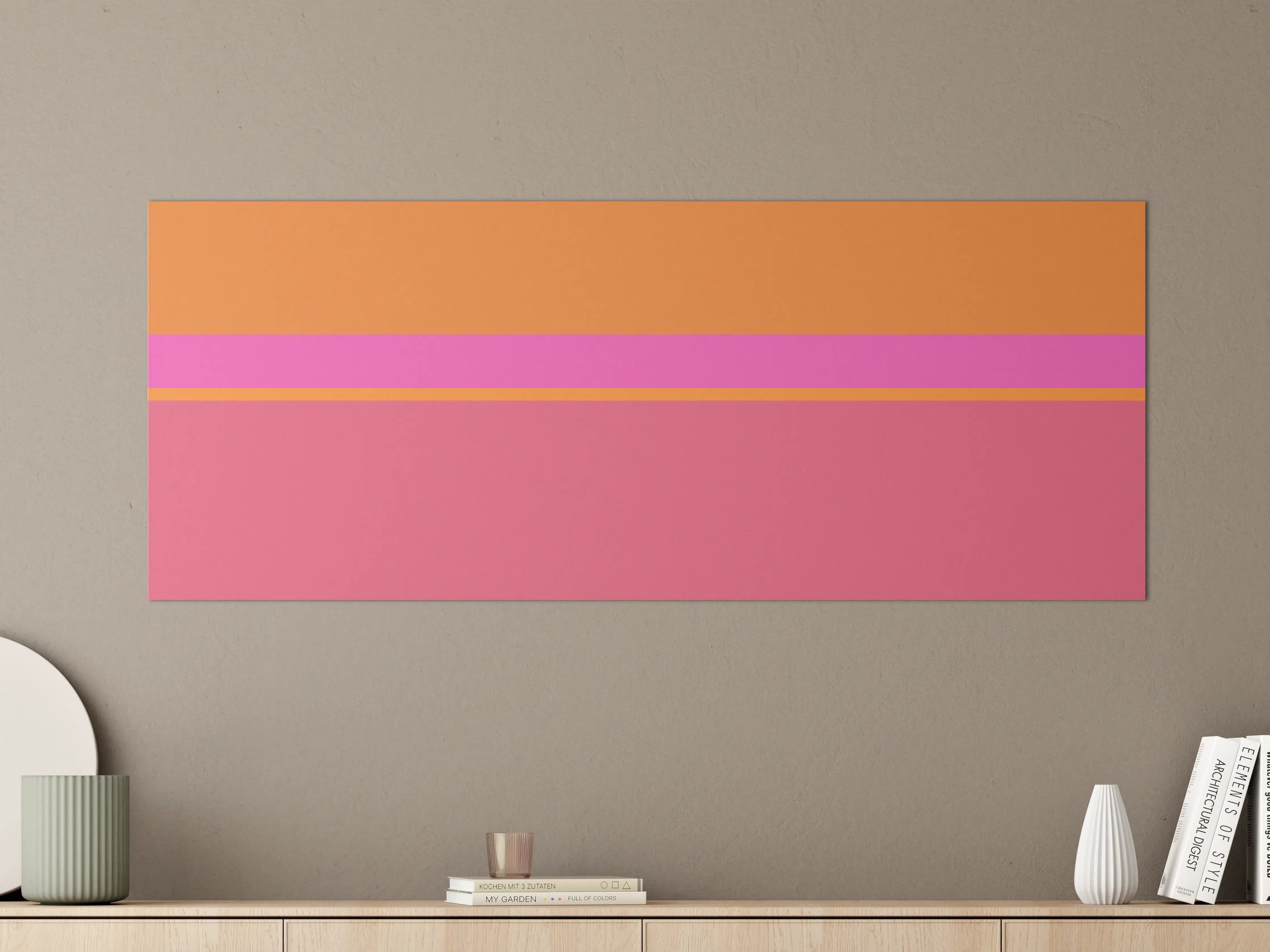 Große Wandbilder - The Oranges - Horizontal - Fuchsia
