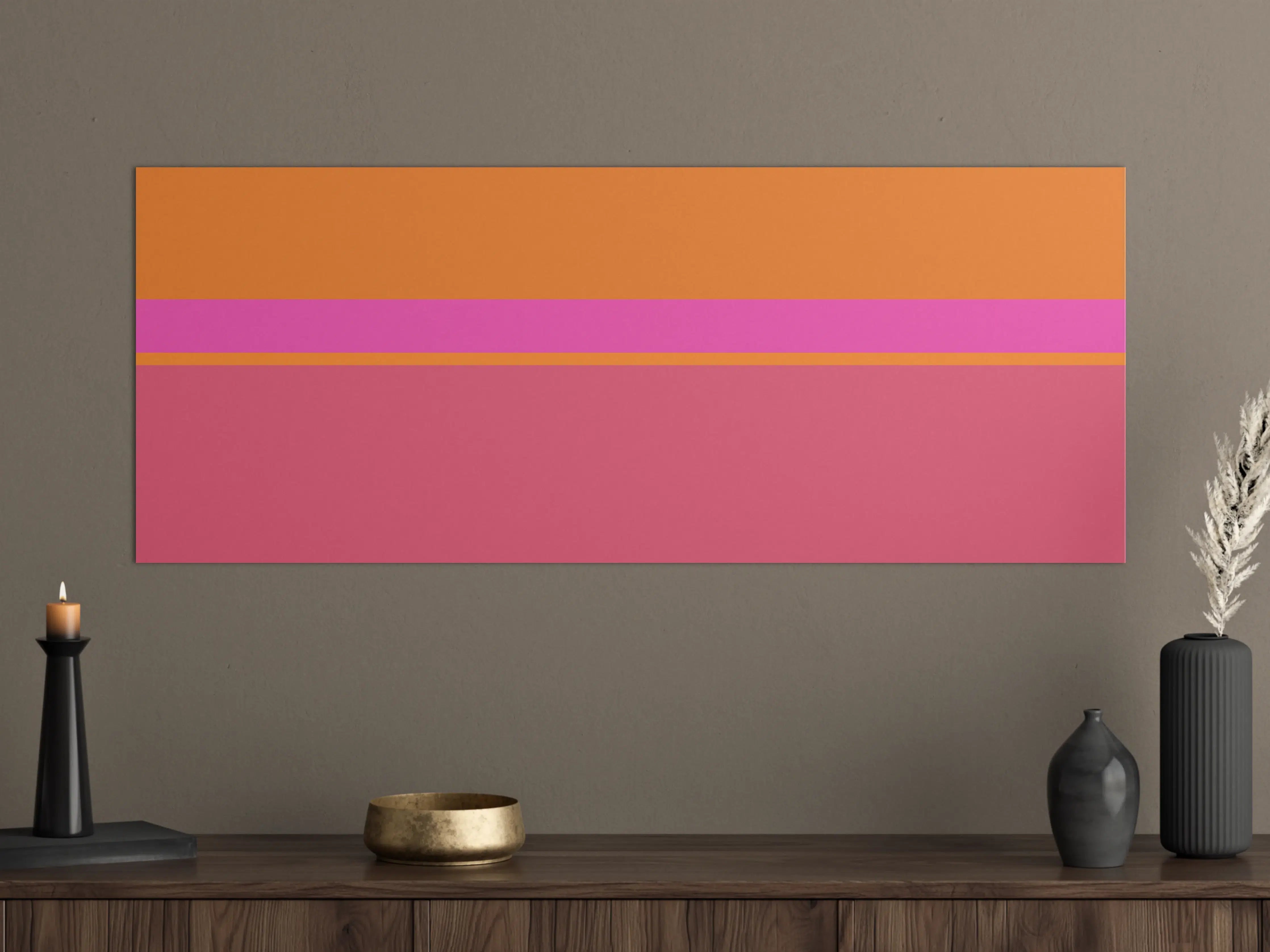 Große Wandbilder - The Oranges - Horizontal - Fuchsia