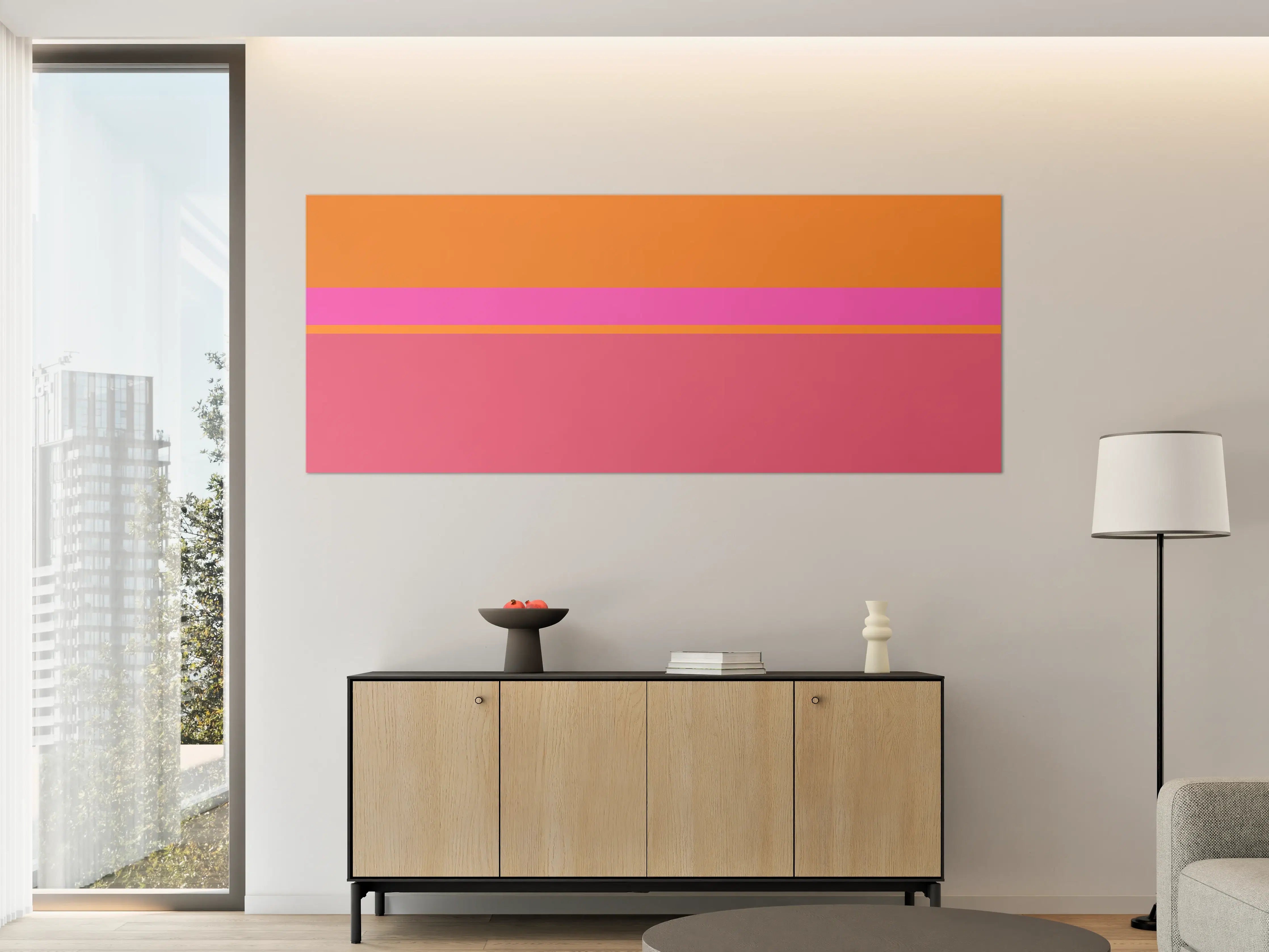 Große Wandbilder - The Oranges - Horizontal - Fuchsia