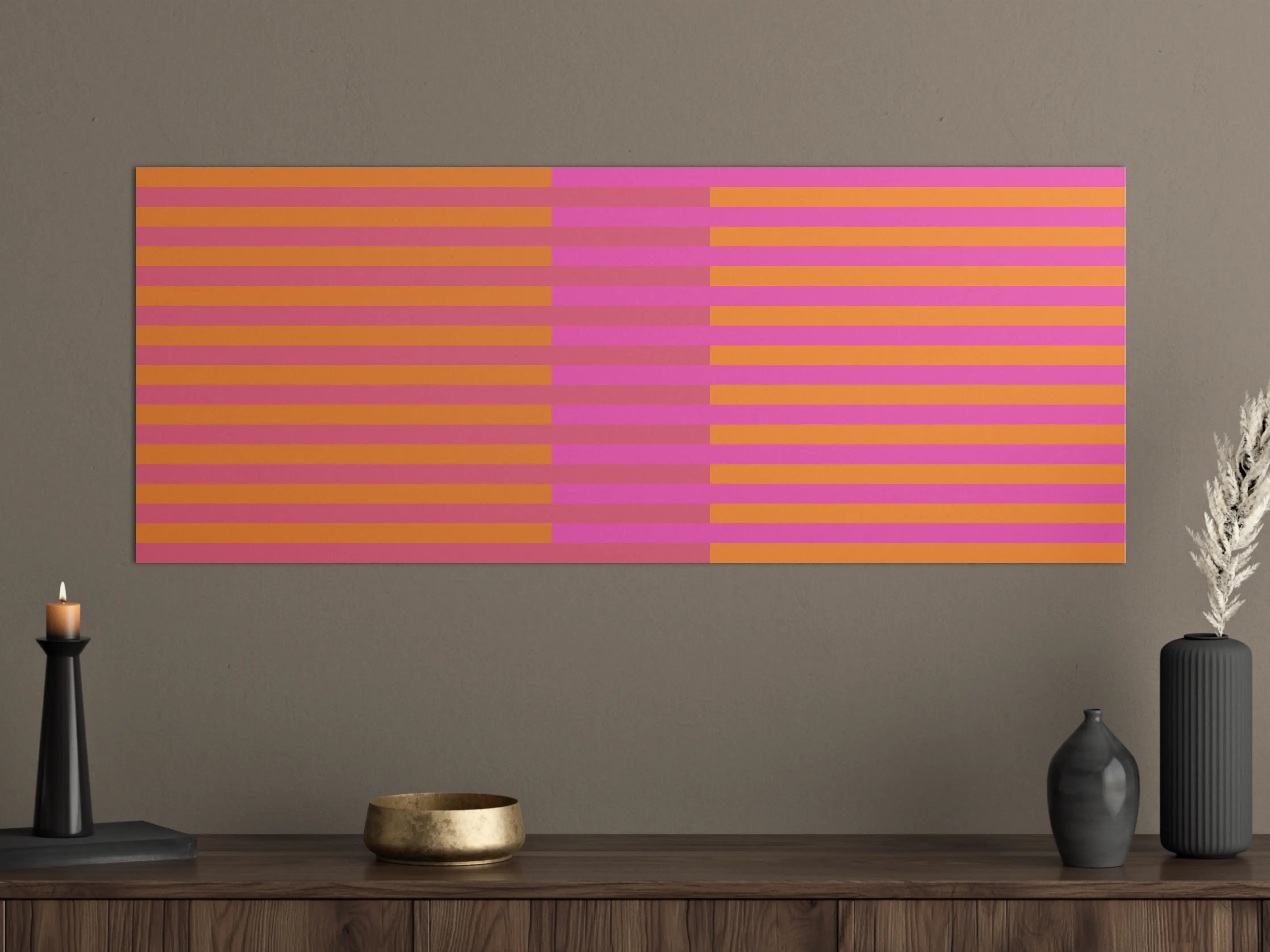 Große Wandbilder - The Oranges - Multy Stripes - Fuchsia