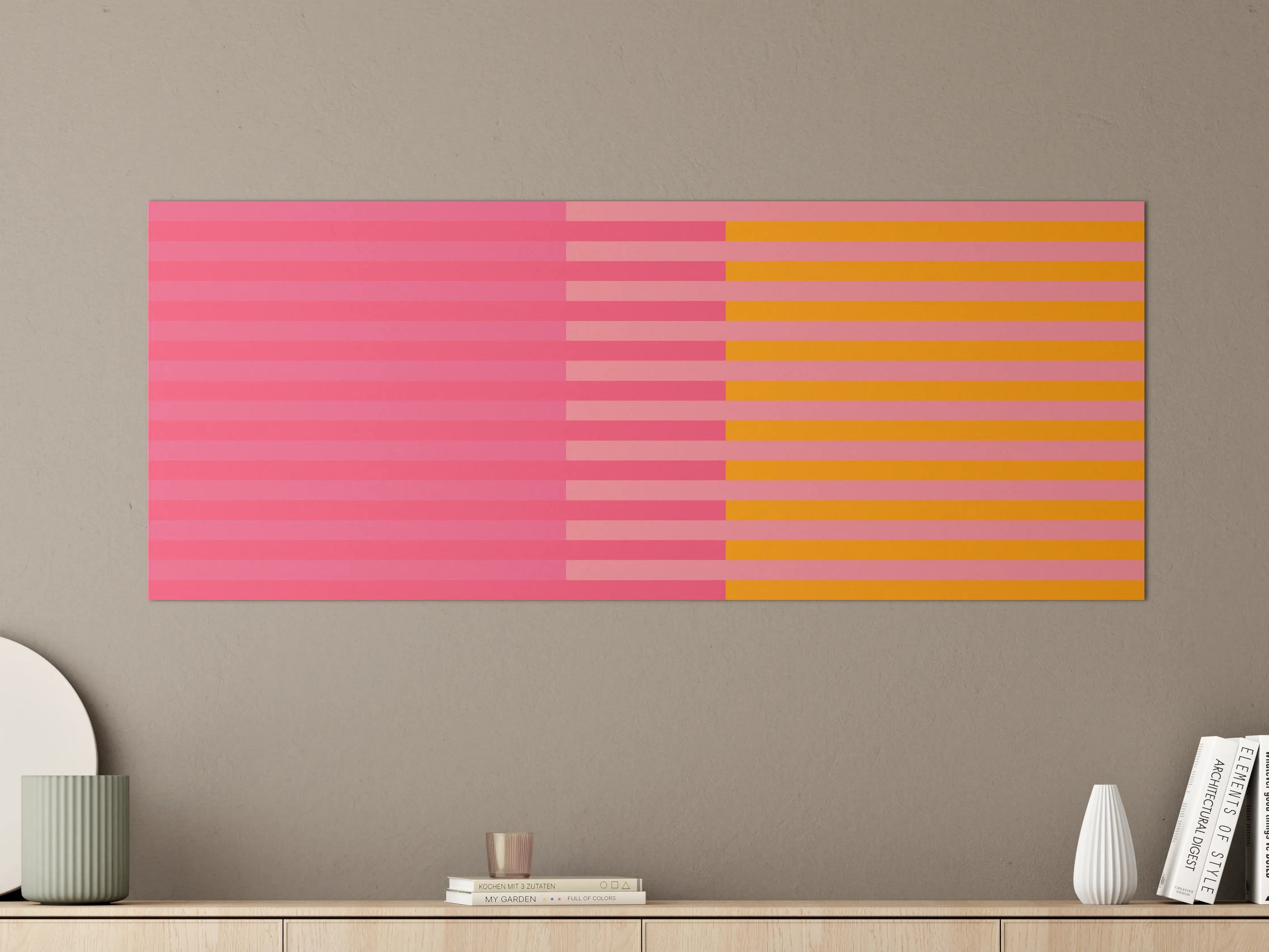 Große Wandbilder - The Oranges - Multy Stripes - Raspberry