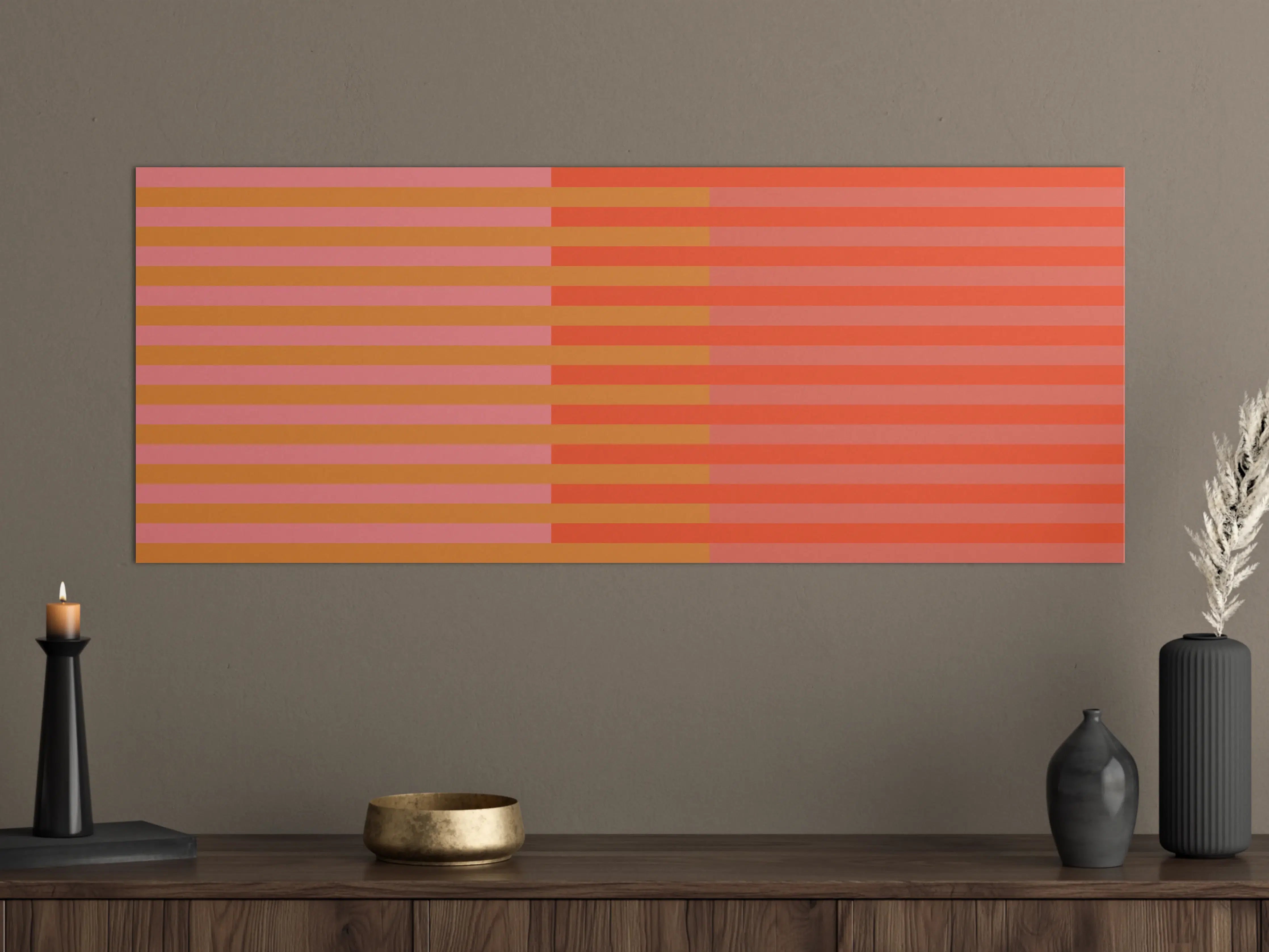 Große Wandbilder - The Oranges - Multy Stripes - Salmon