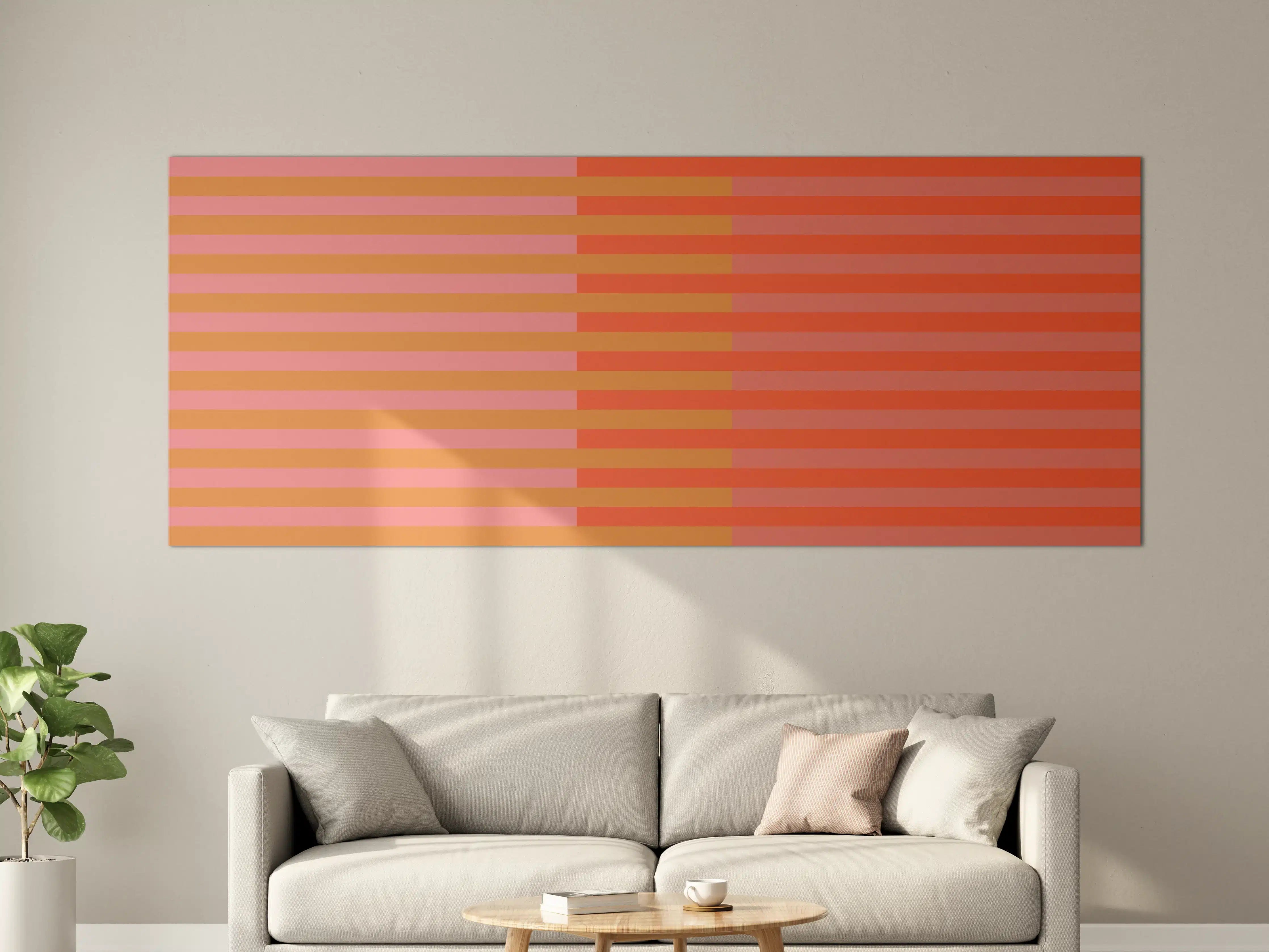 Große Wandbilder - The Oranges - Multy Stripes - Salmon