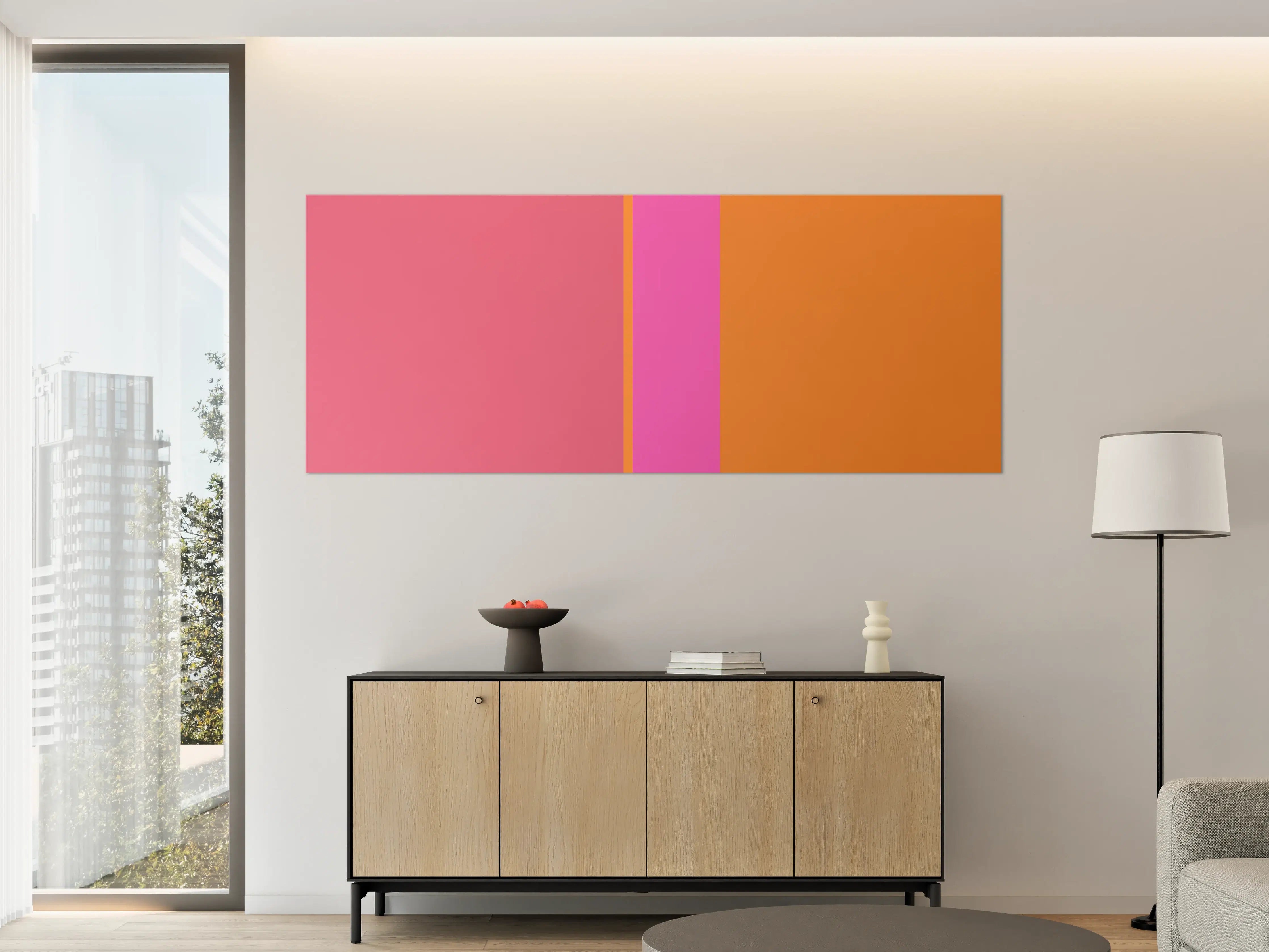 Große Wandbilder - The Oranges - Vertical - Fuchsia