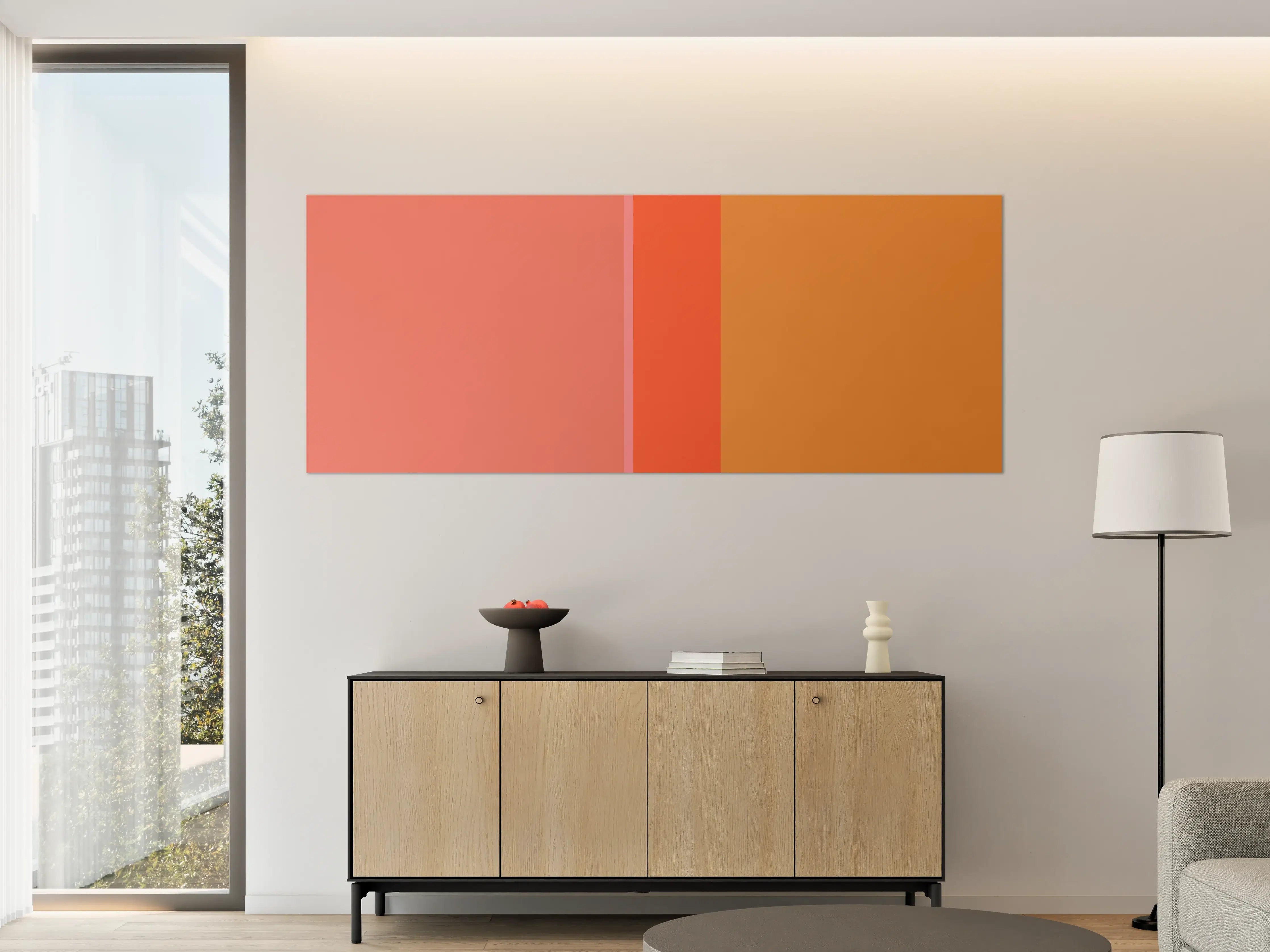 Große Wandbilder - The Oranges - Vertical - Salmon