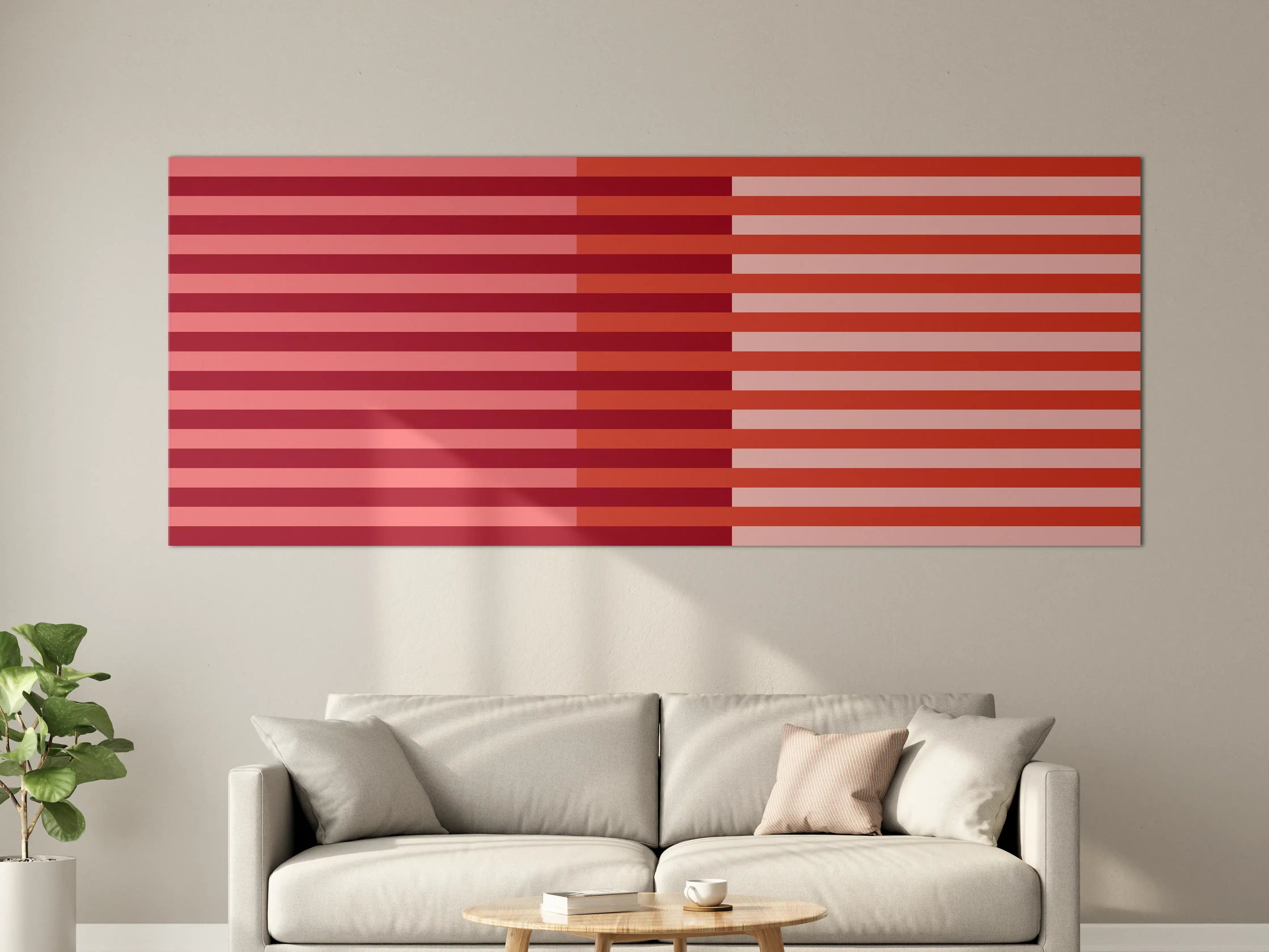 Große Wandbilder - The Reds - Multy Stripes - Tomato