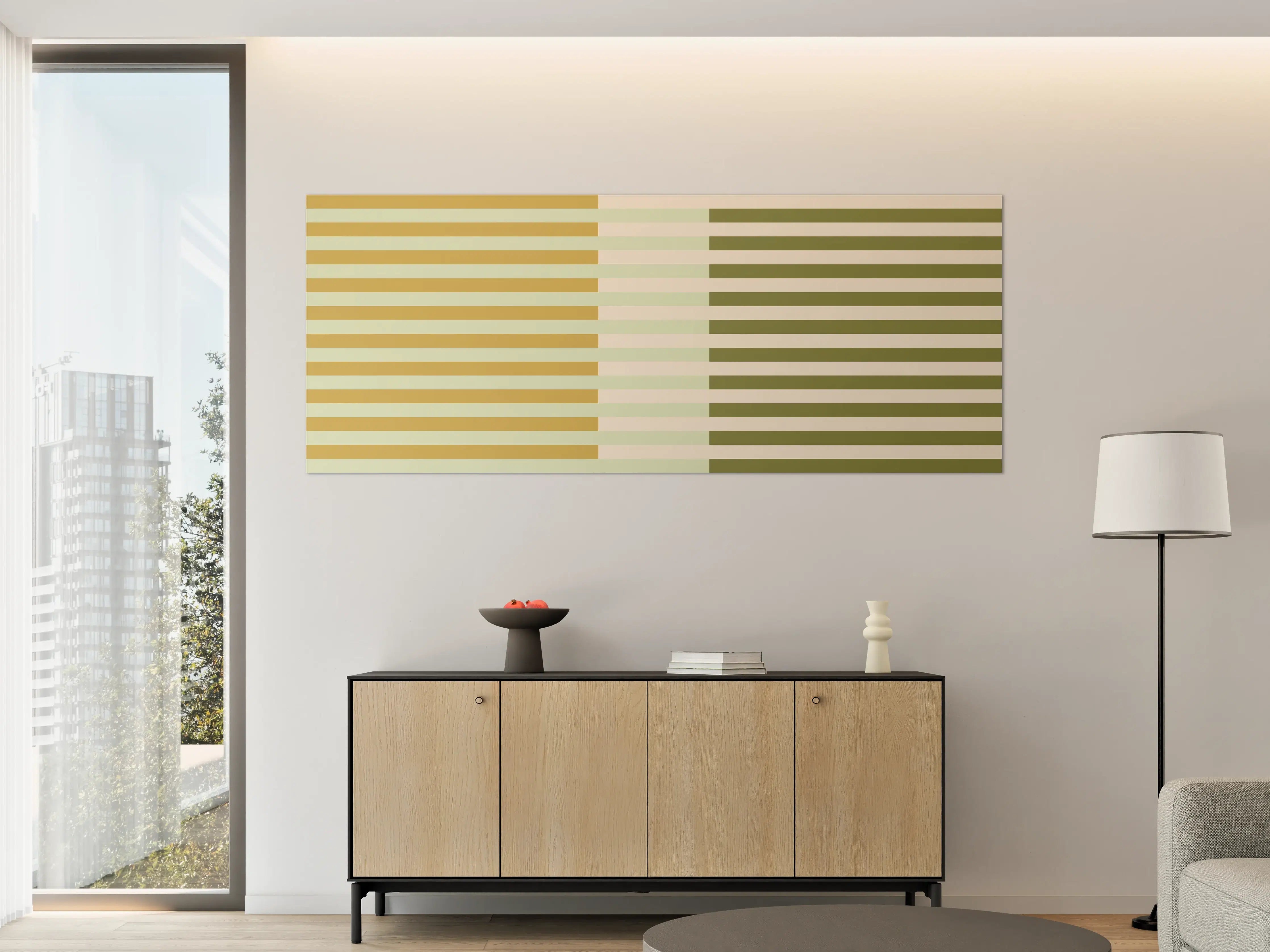 Große Wandbilder - The Springs - Multy Stripes - Birch