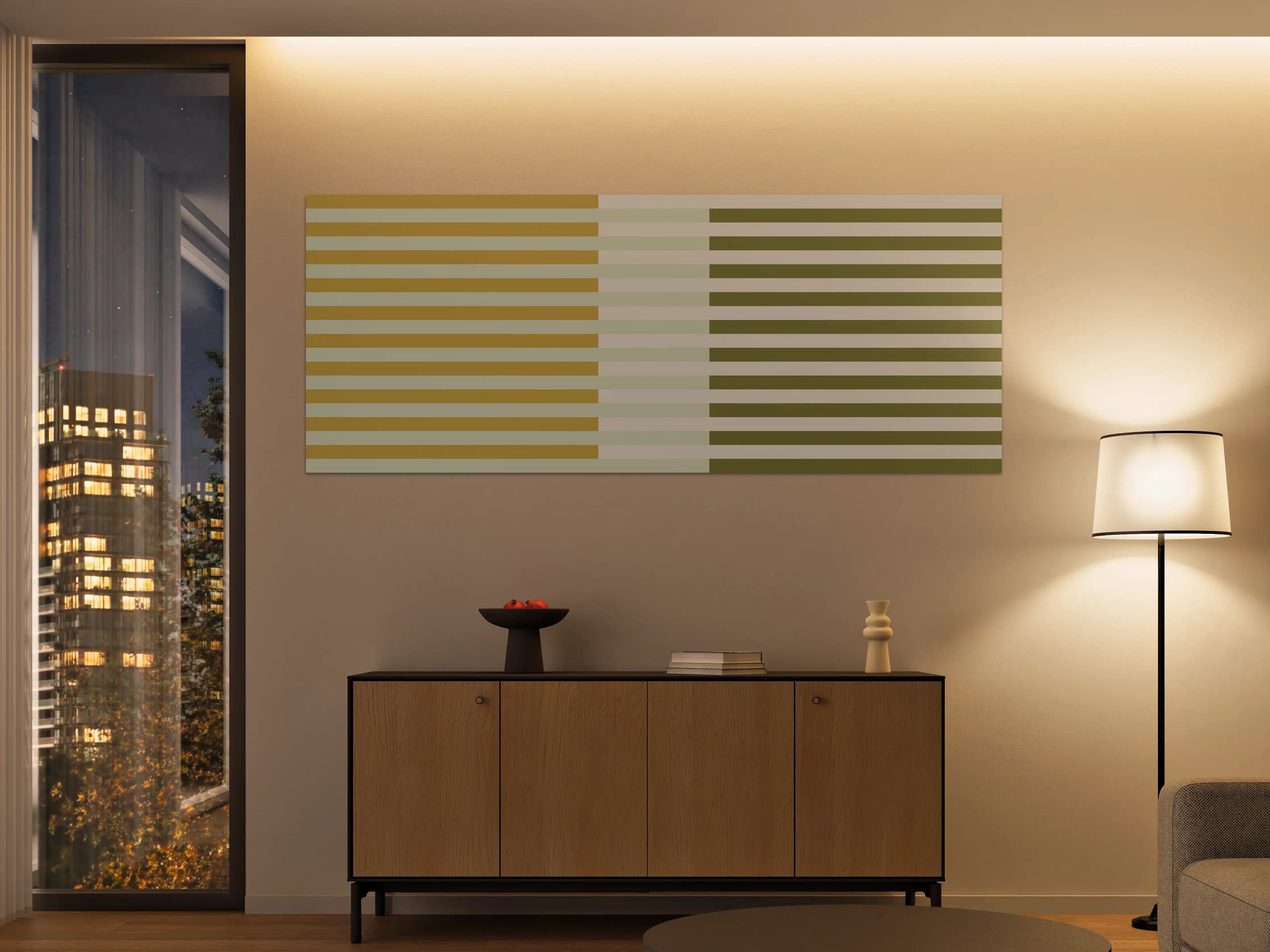 Große Wandbilder - The Springs - Multy Stripes - Birch