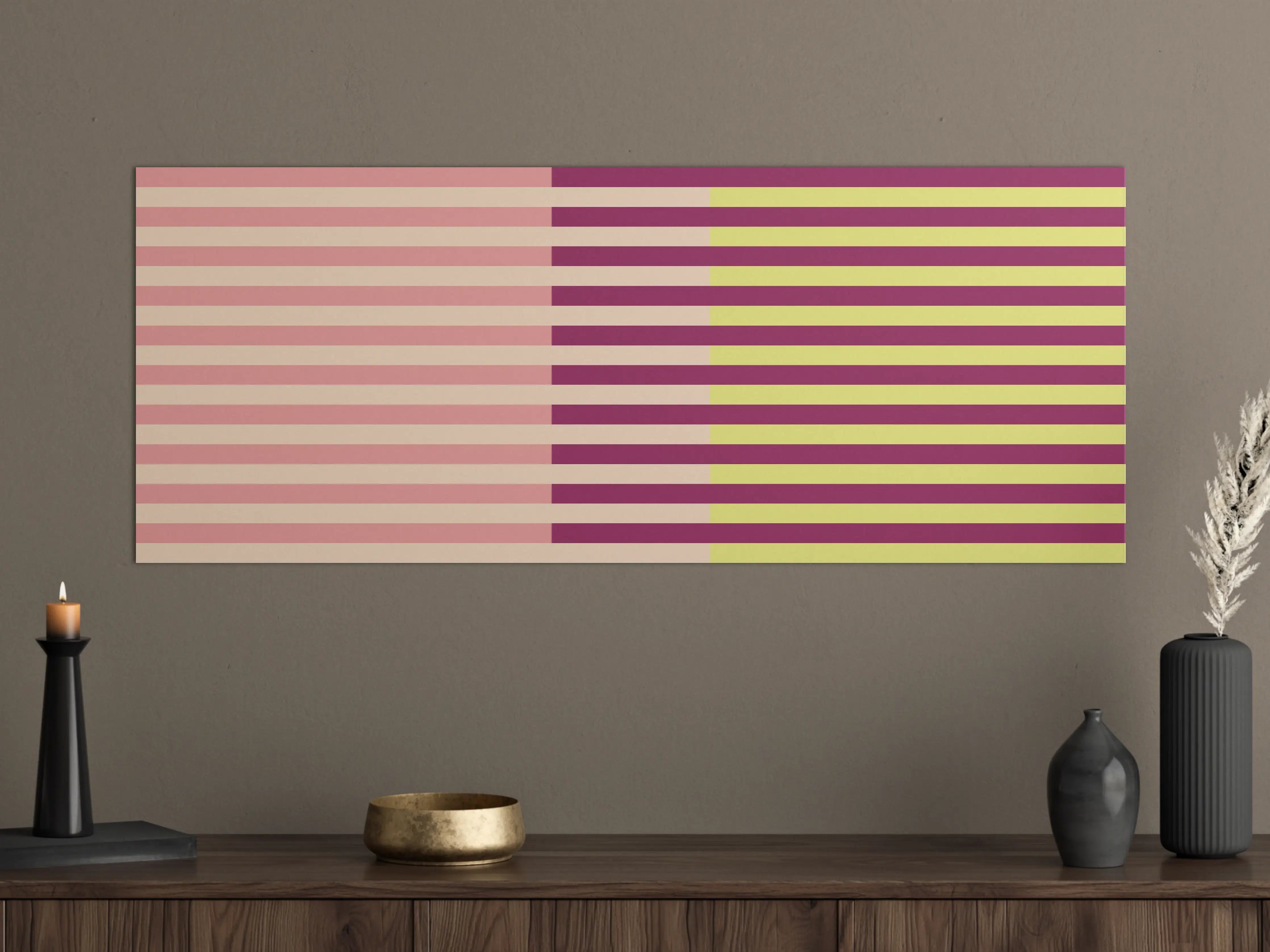 Große Wandbilder - The Springs - Multy Stripes - Tulip