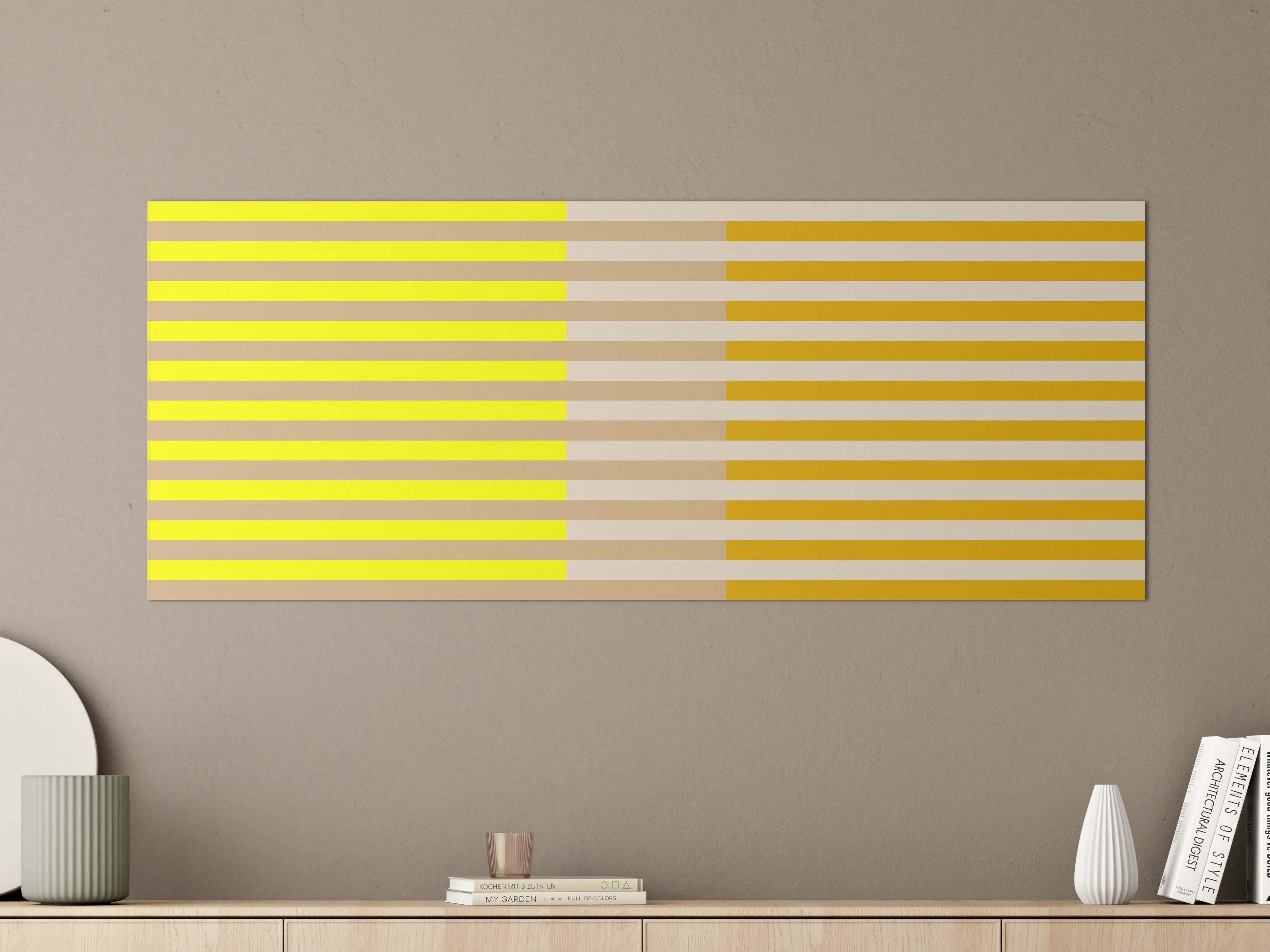 Große Wandbilder - The Yellows - Multy Stripes - Buttercup