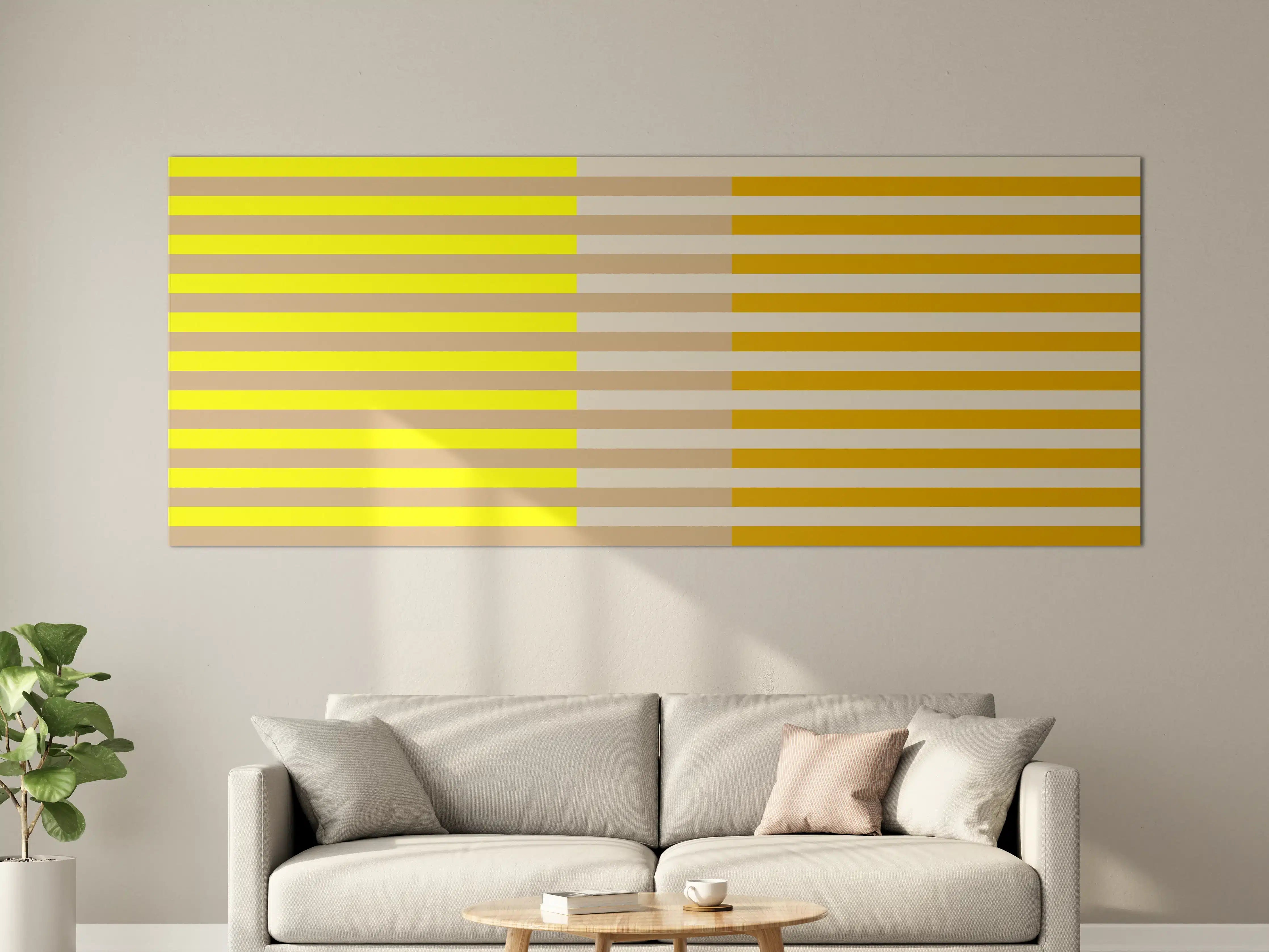 Große Wandbilder - The Yellows - Multy Stripes - Buttercup