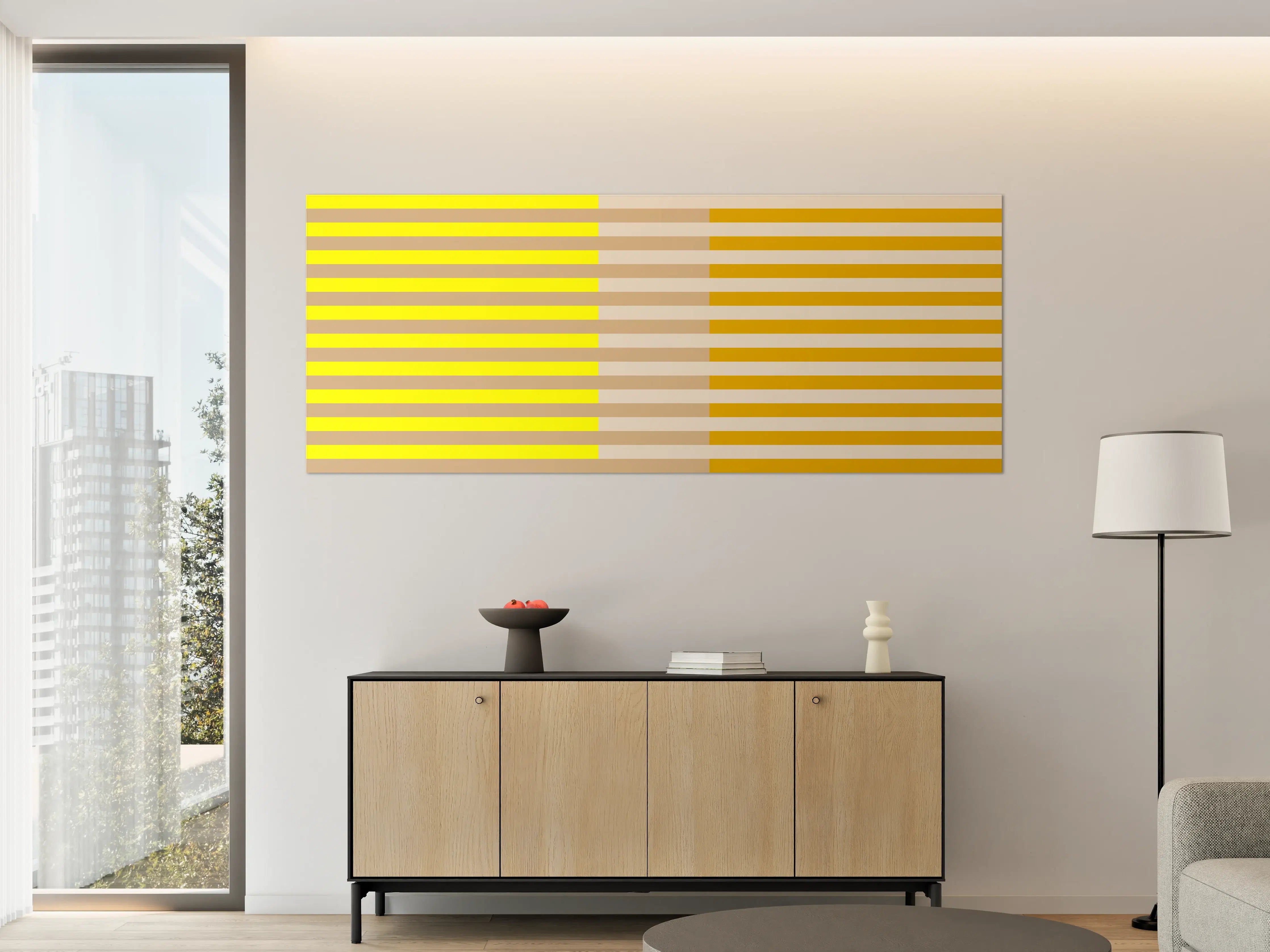 Große Wandbilder - The Yellows - Multy Stripes - Buttercup