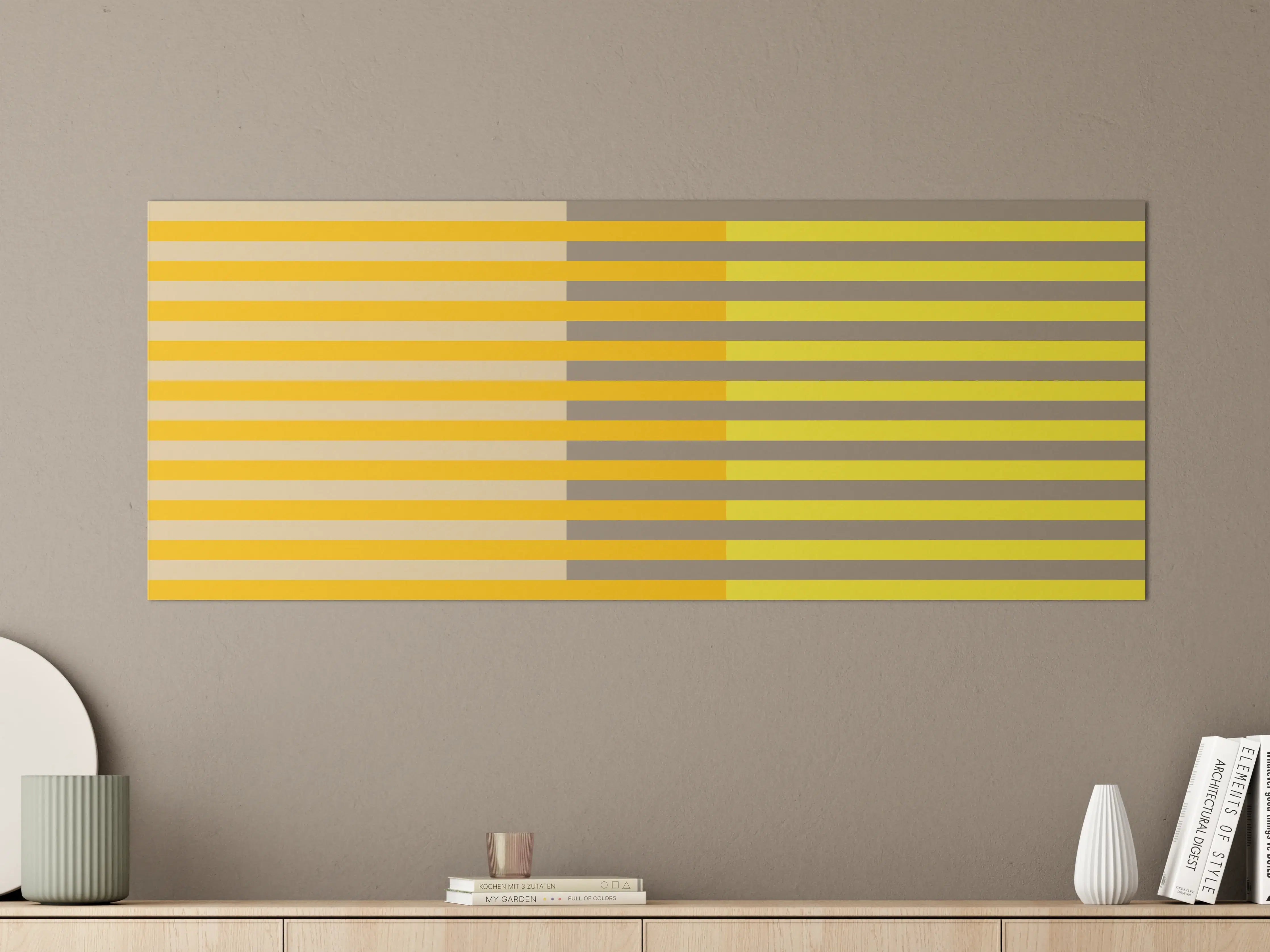 Große Wandbilder - The Yellows - Multy Stripes - Honey