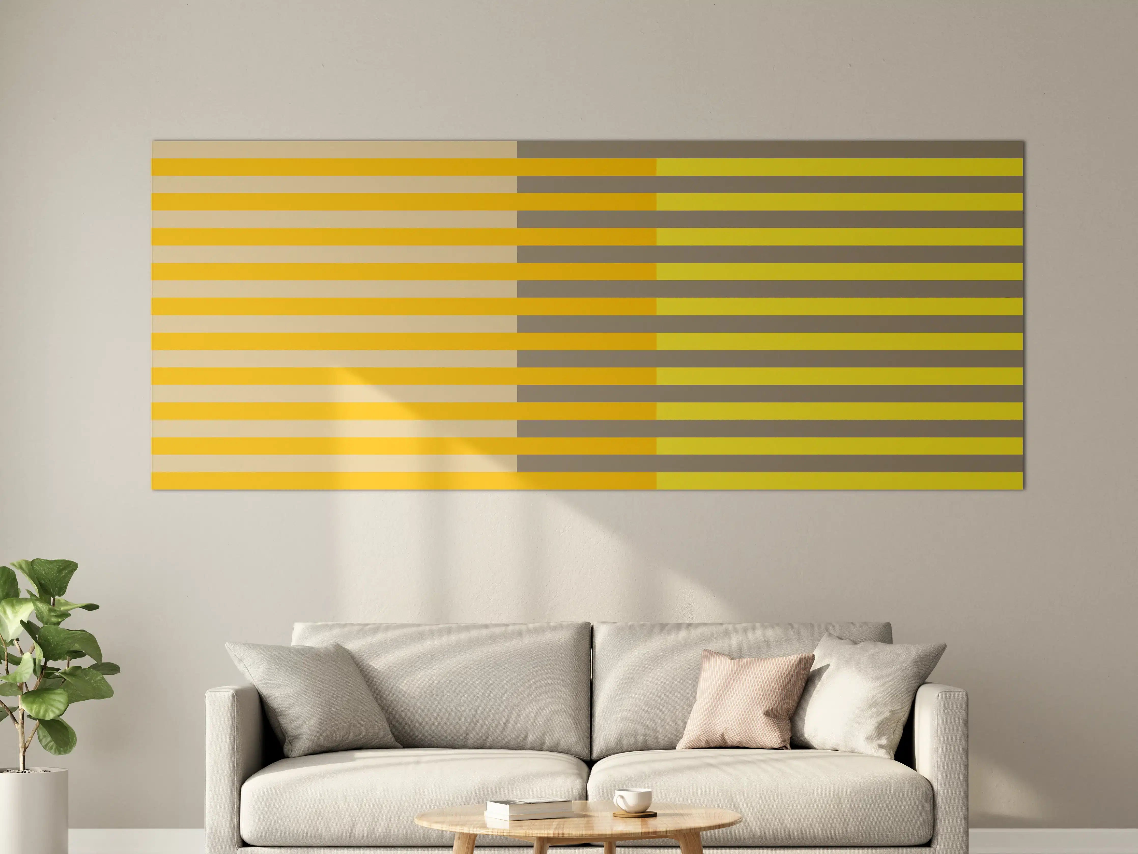 Große Wandbilder - The Yellows - Multy Stripes - Honey