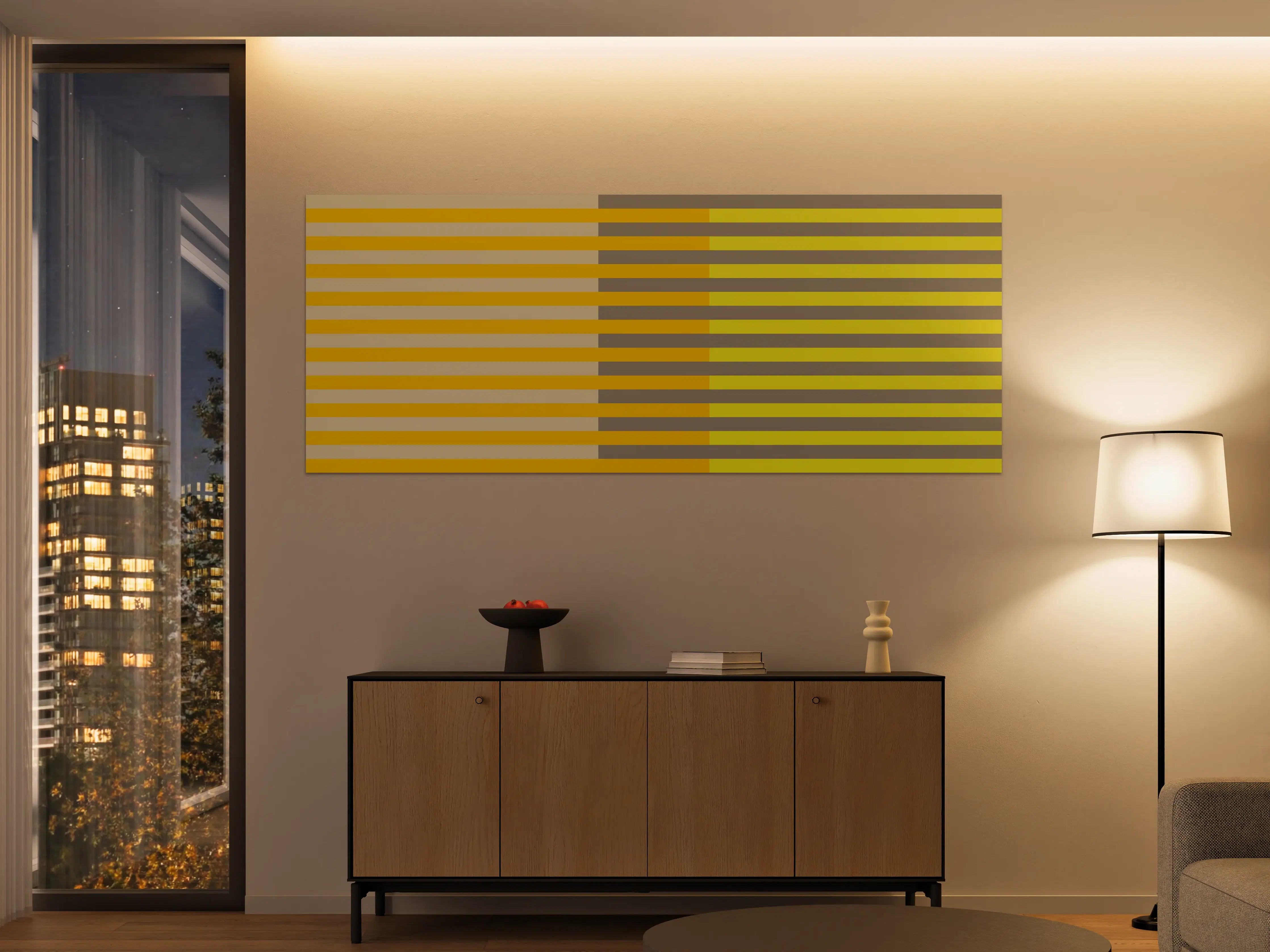 Große Wandbilder - The Yellows - Multy Stripes - Honey