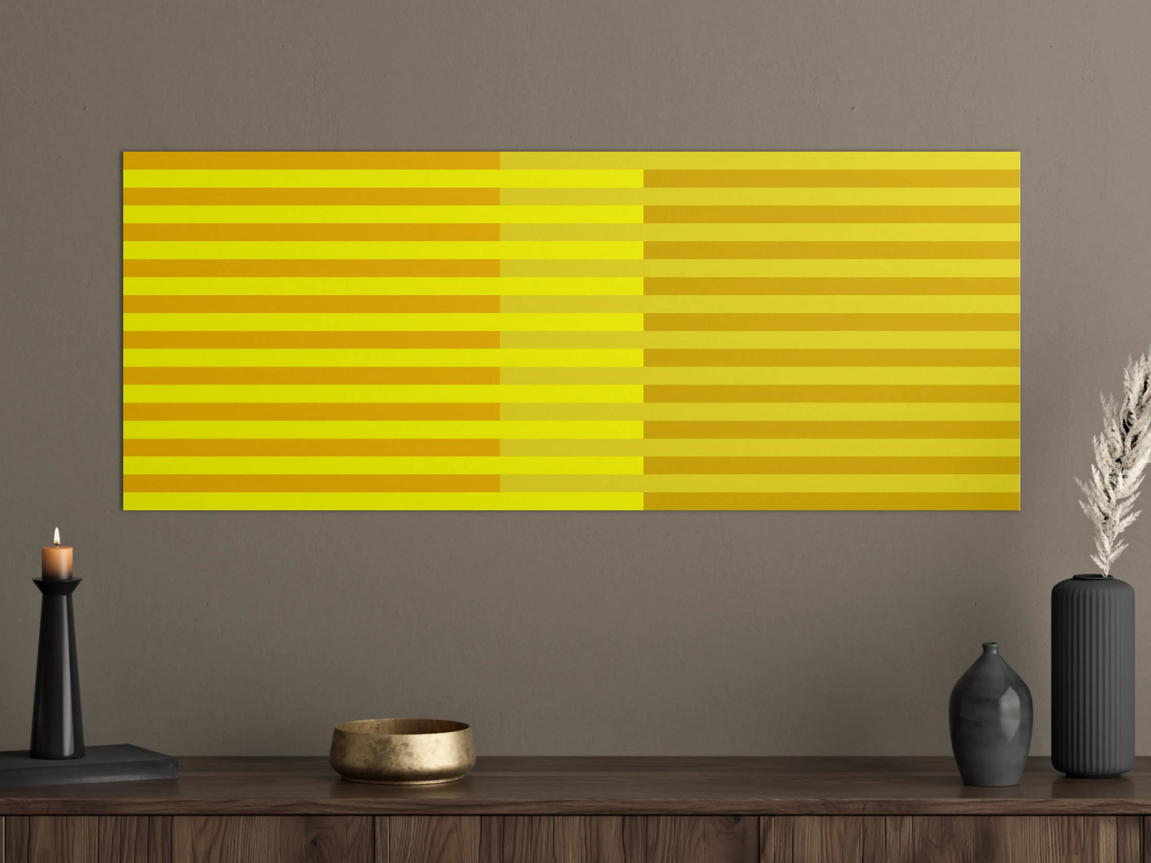 Große Wandbilder - The Yellows - Multy Stripes - Lemon