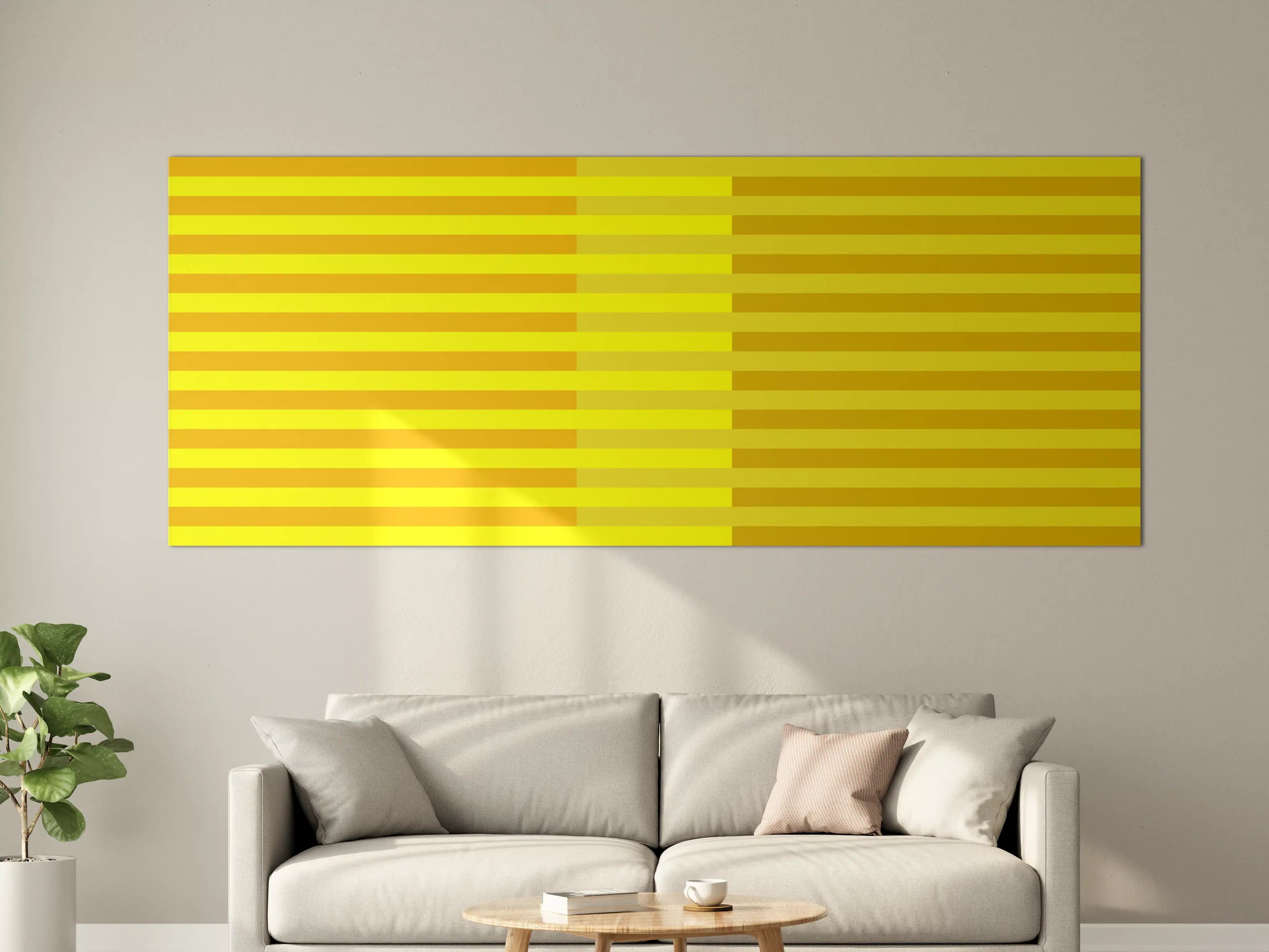 Große Wandbilder - The Yellows - Multy Stripes - Lemon
