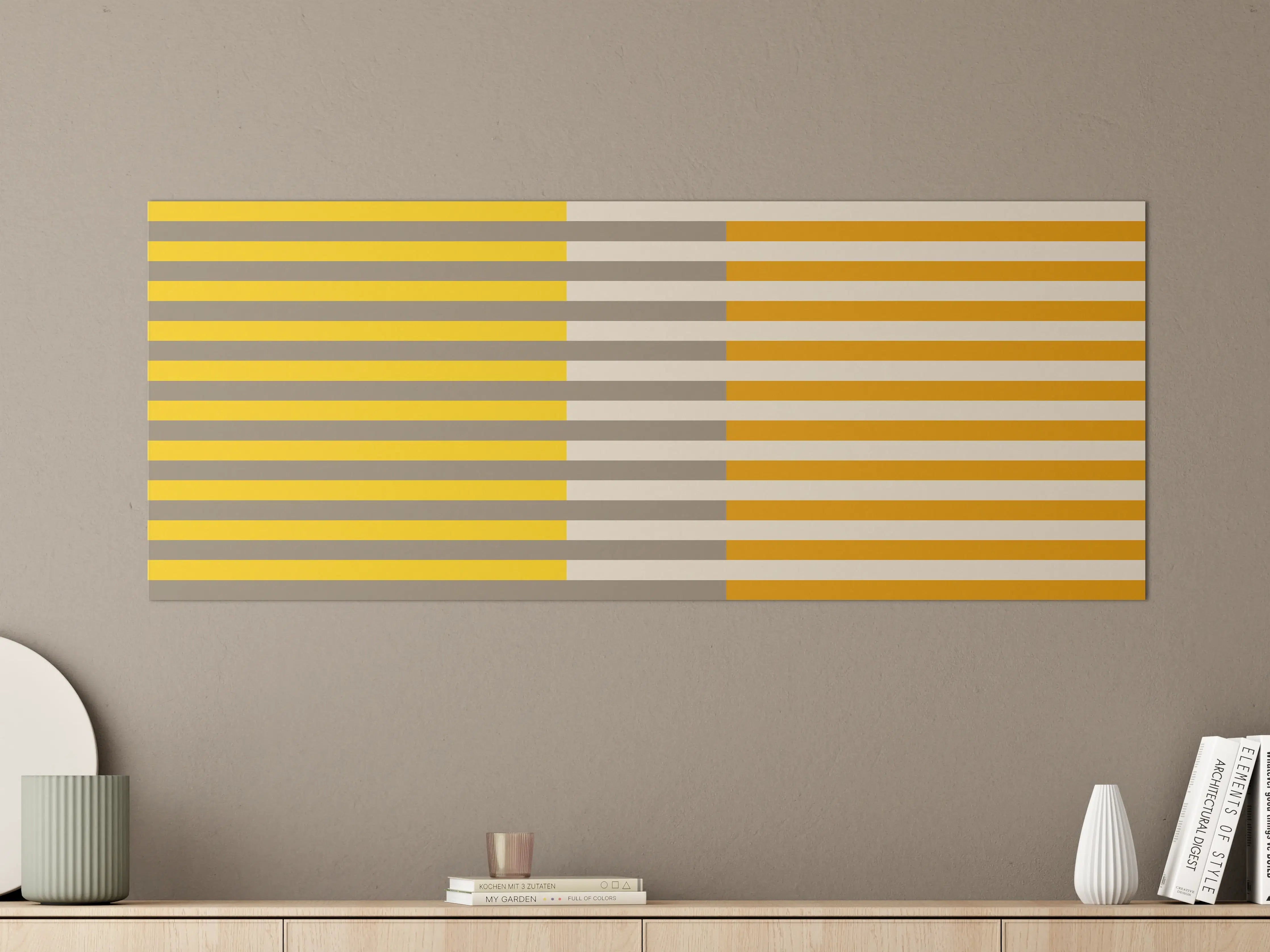 Große Wandbilder - The Yellows - Multy Stripes - Saffron