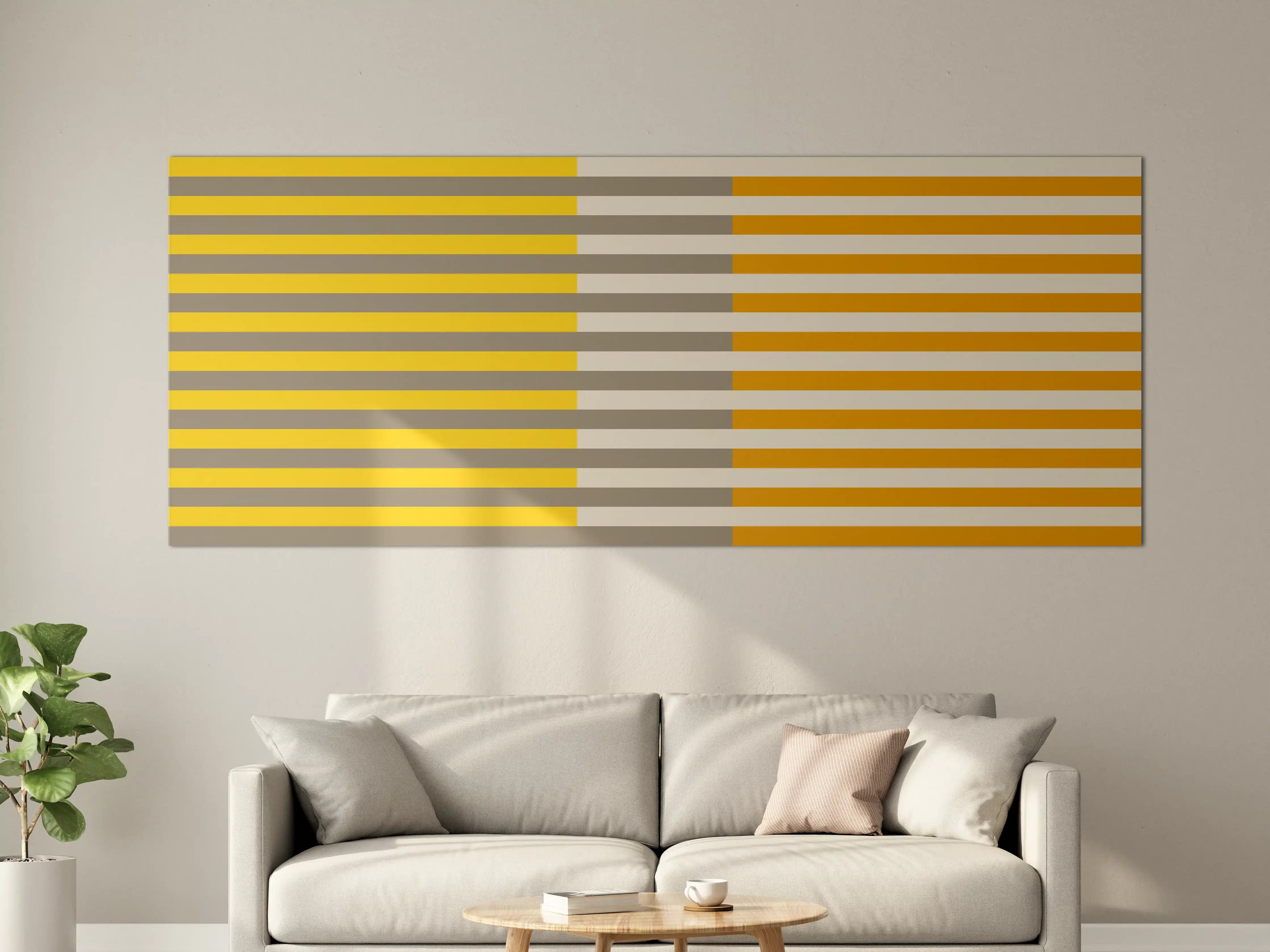 Große Wandbilder - The Yellows - Multy Stripes - Saffron