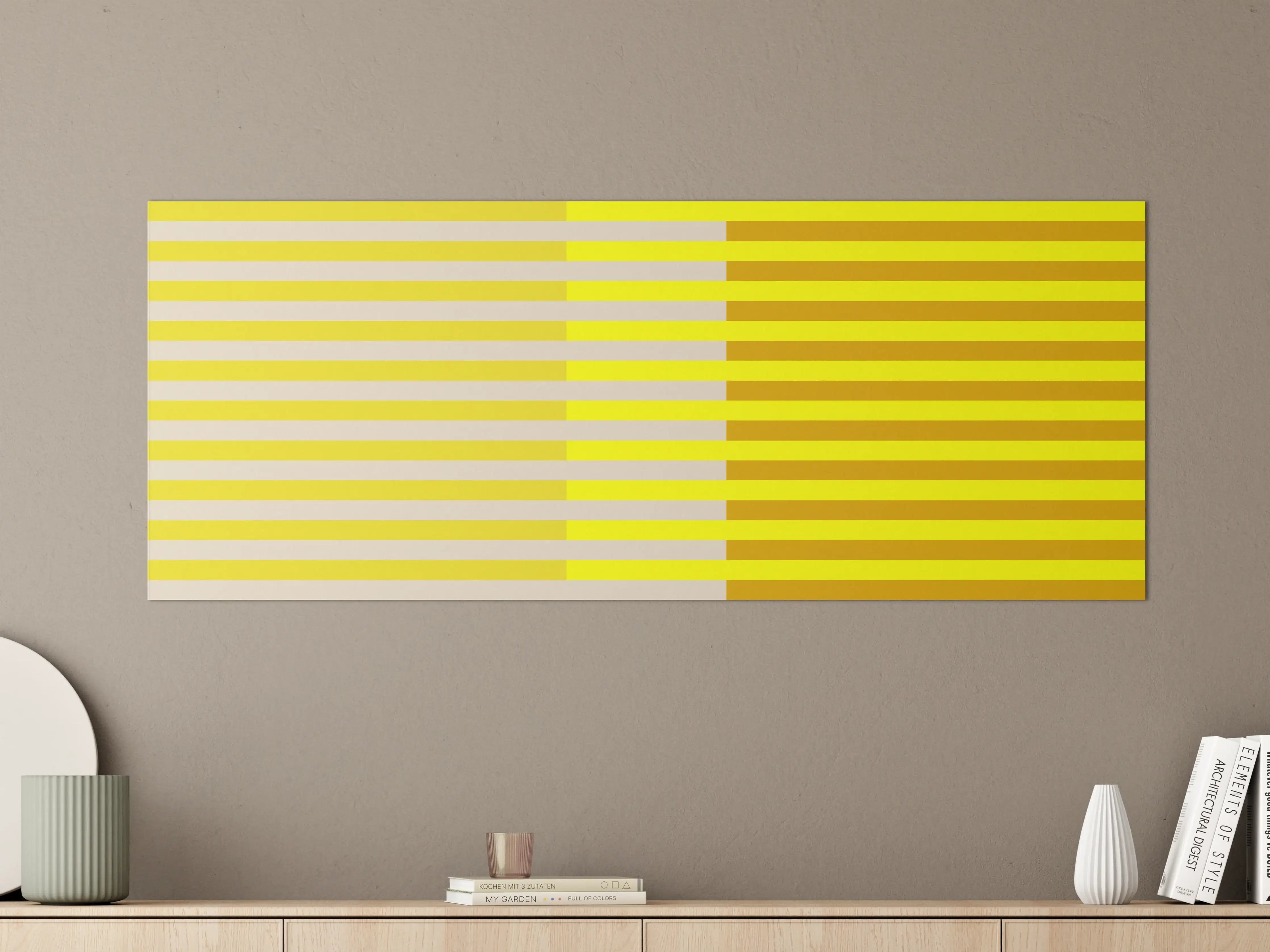 Große Wandbilder - The Yellows - Multy Stripes - Vanilla