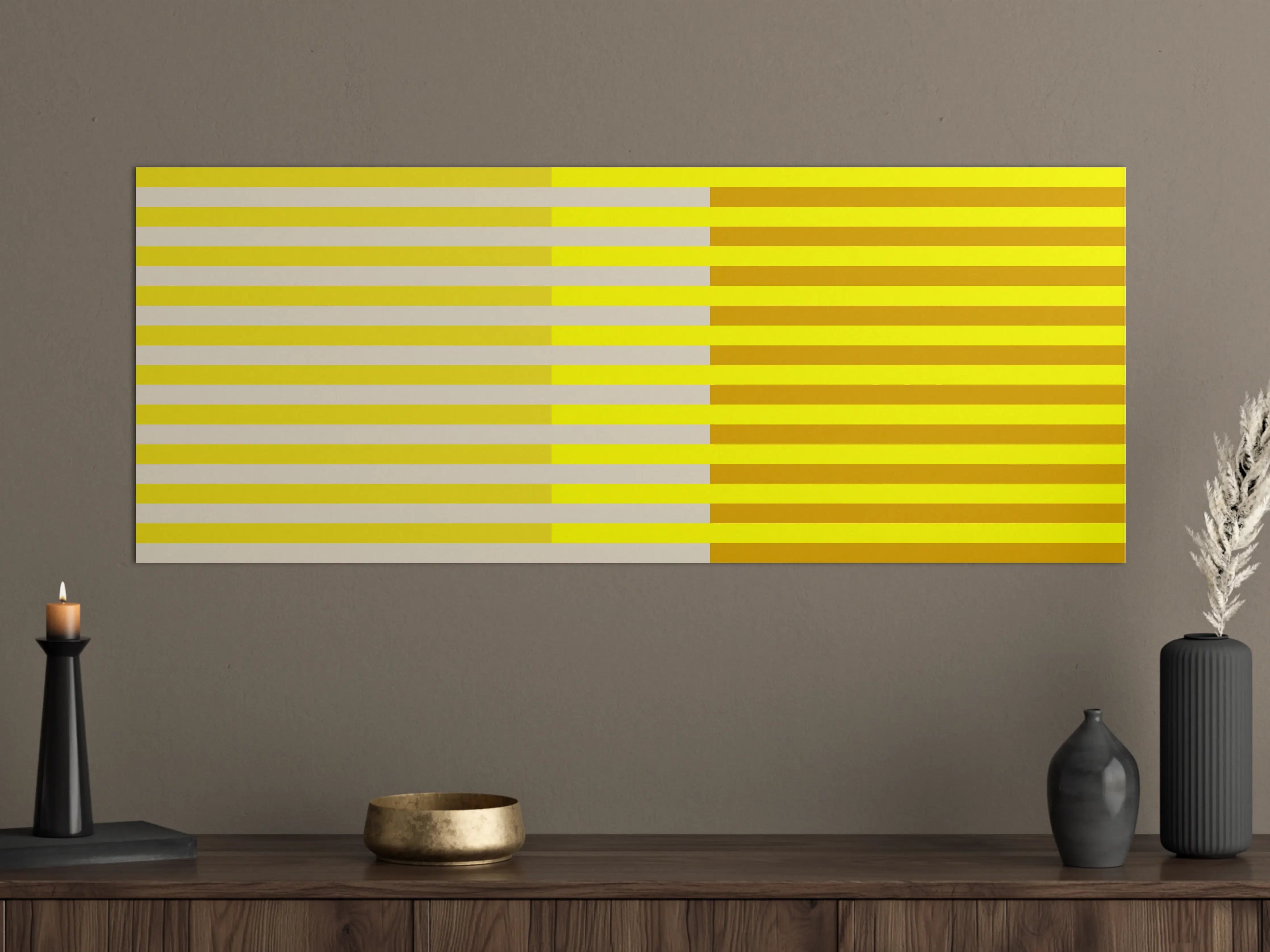 Große Wandbilder - The Yellows - Multy Stripes - Vanilla