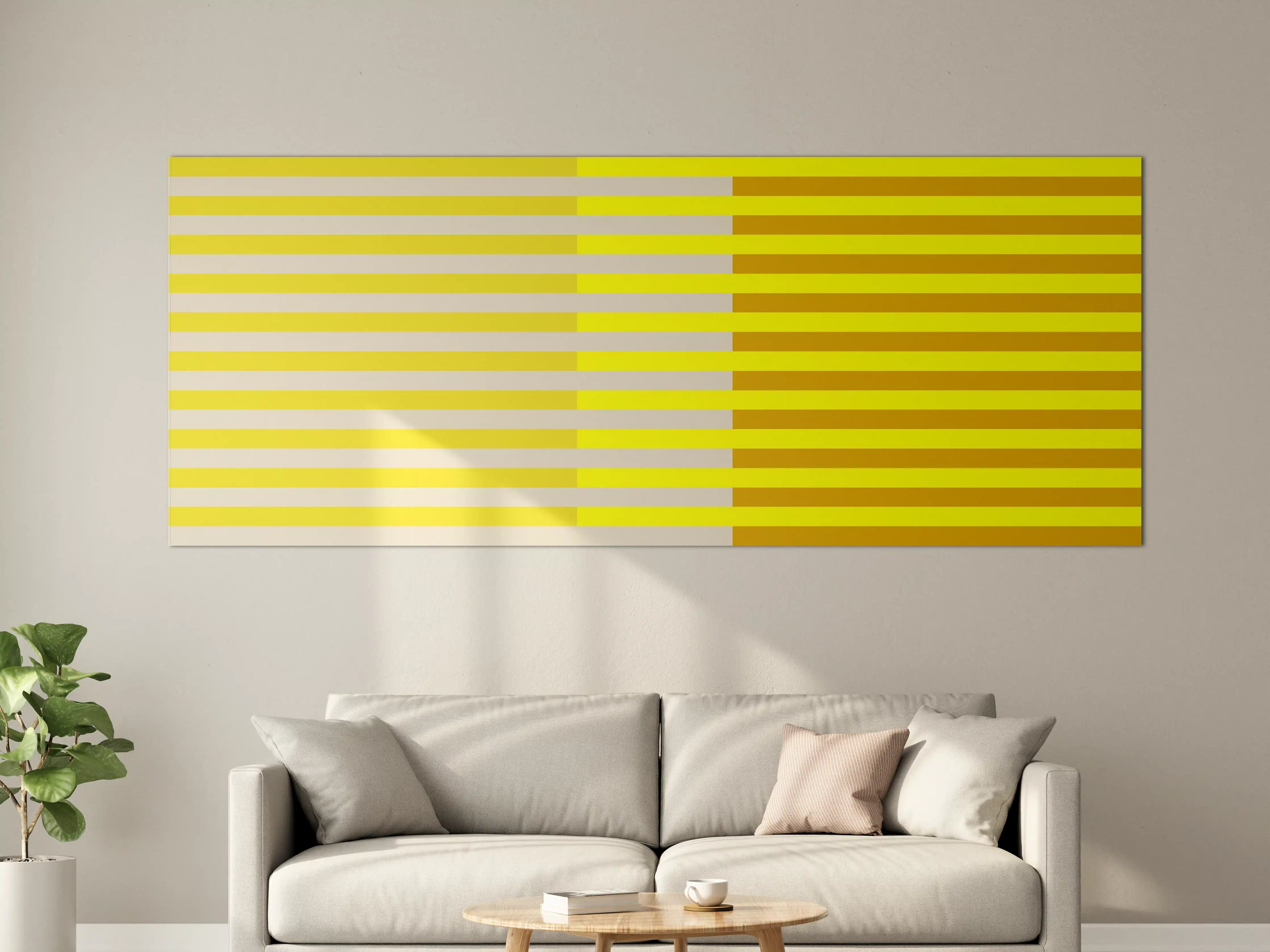 Große Wandbilder - The Yellows - Multy Stripes - Vanilla