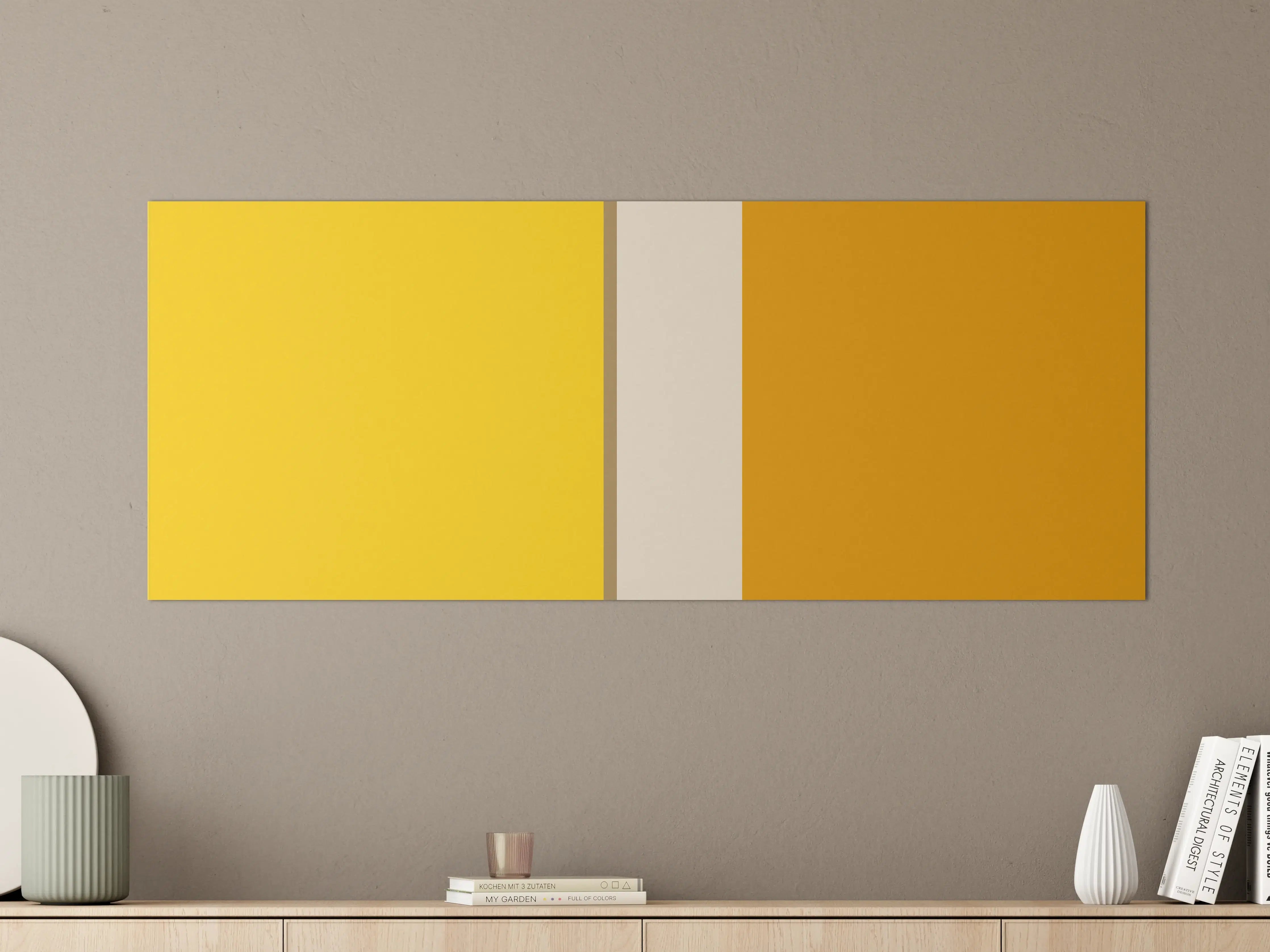 Große Wandbilder - The Yellows - Vertical - Saffron