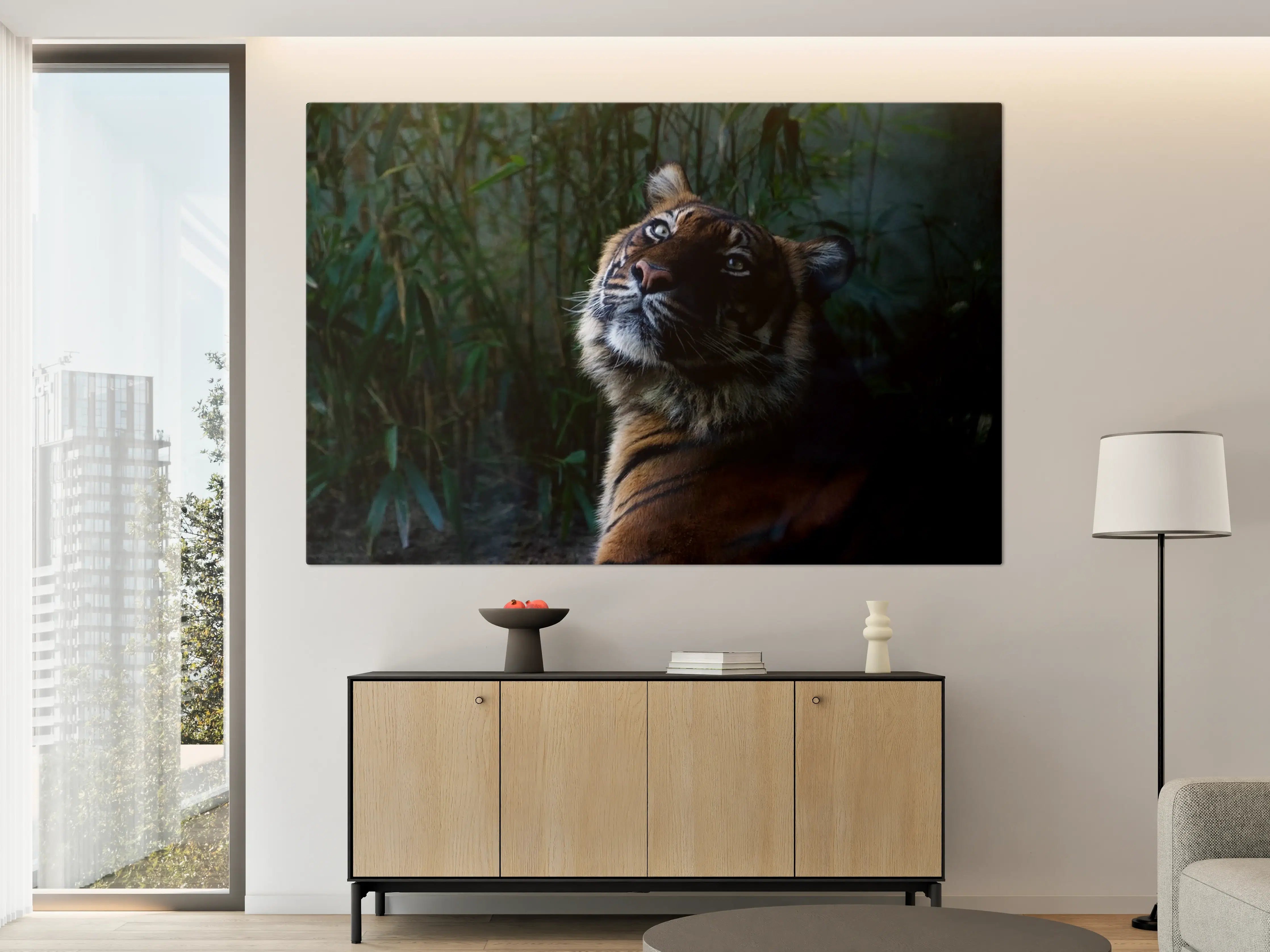 Große Wandbilder - Tiger im Dschungel bei Dämmerung