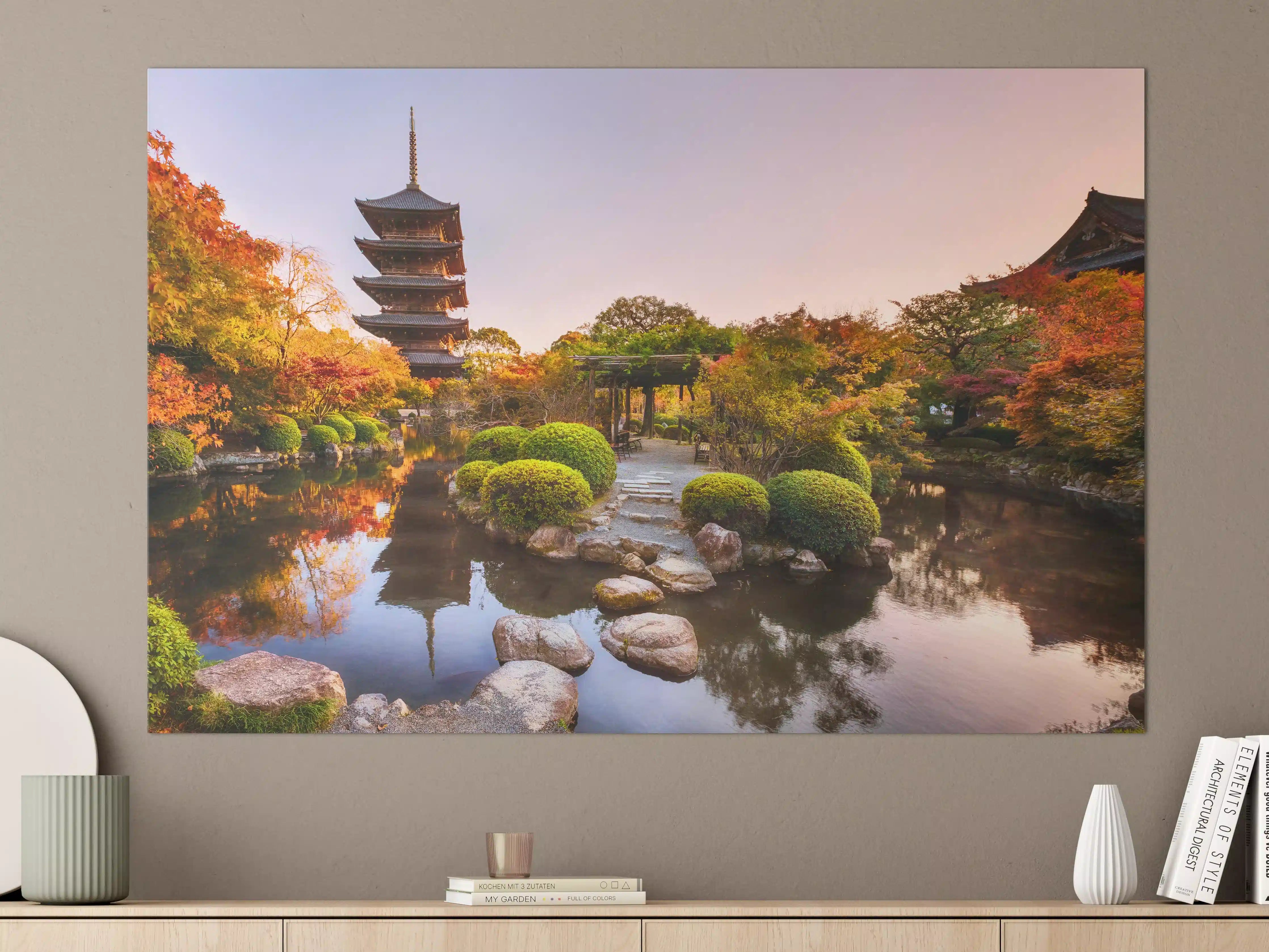 Große Wandbilder - Toji-Tempel mit Garten im Herbst
