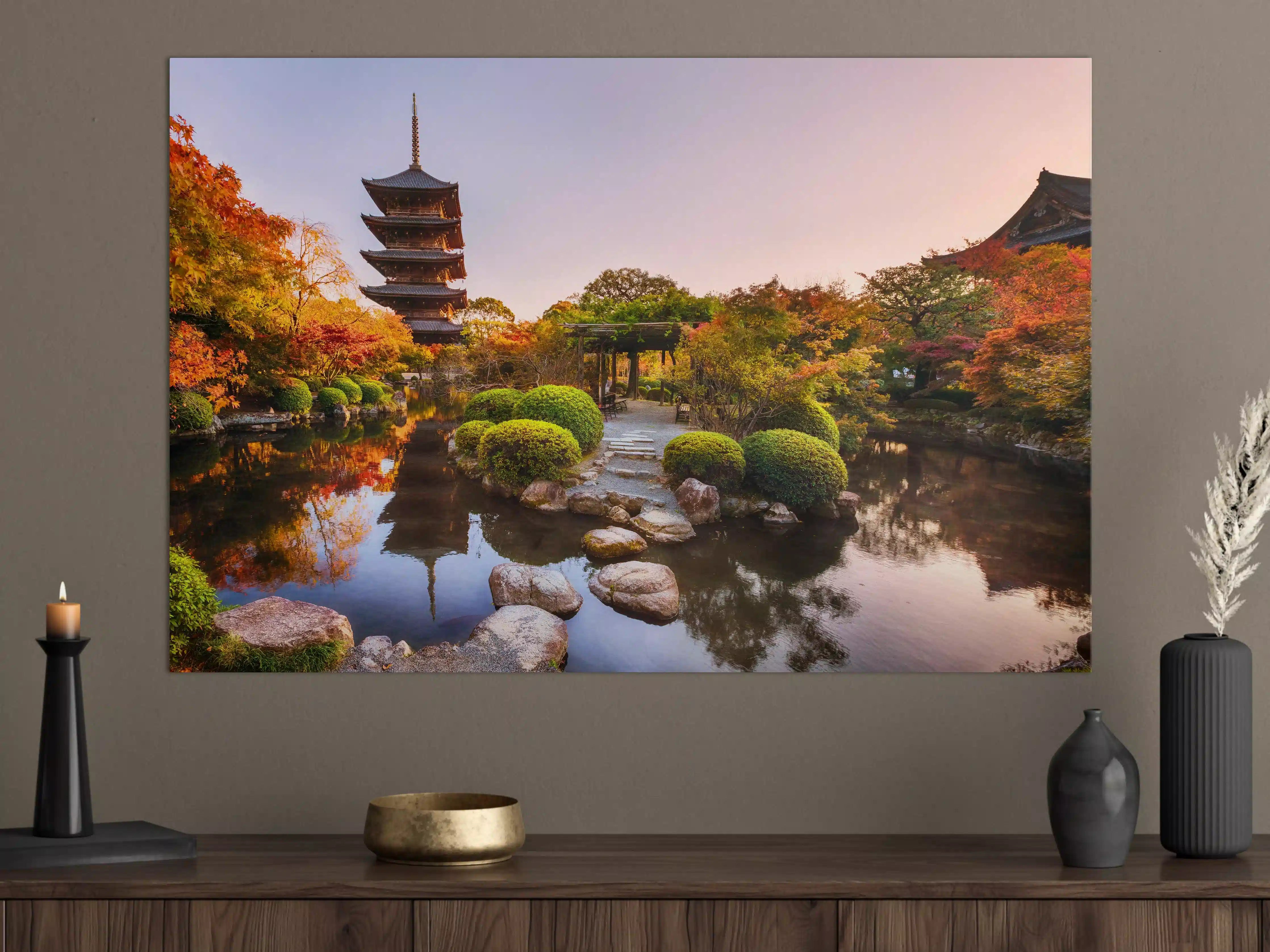 Große Wandbilder - Toji-Tempel mit Garten im Herbst