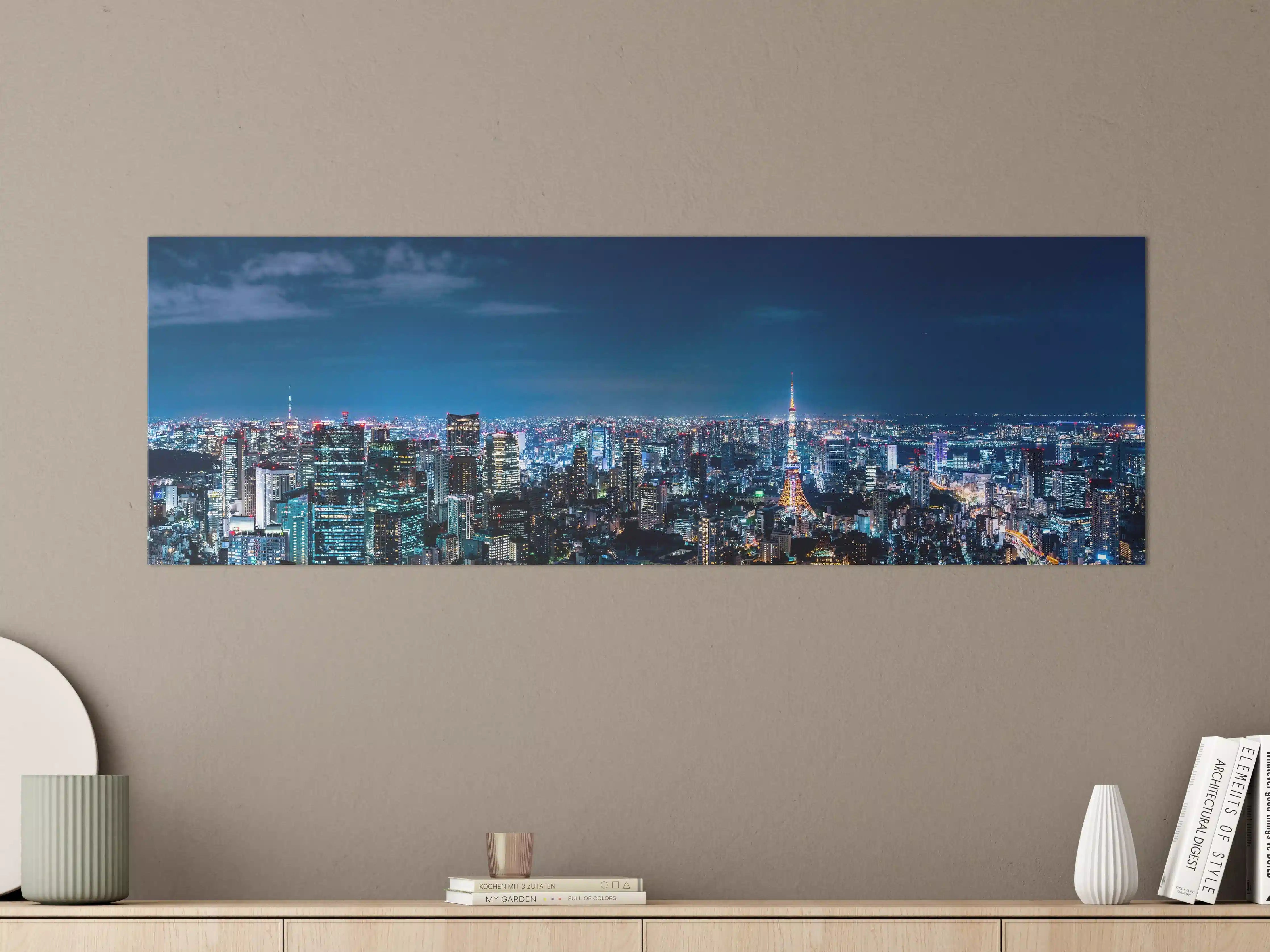 Große Wandbilder - Tokio Skyline bei Nacht