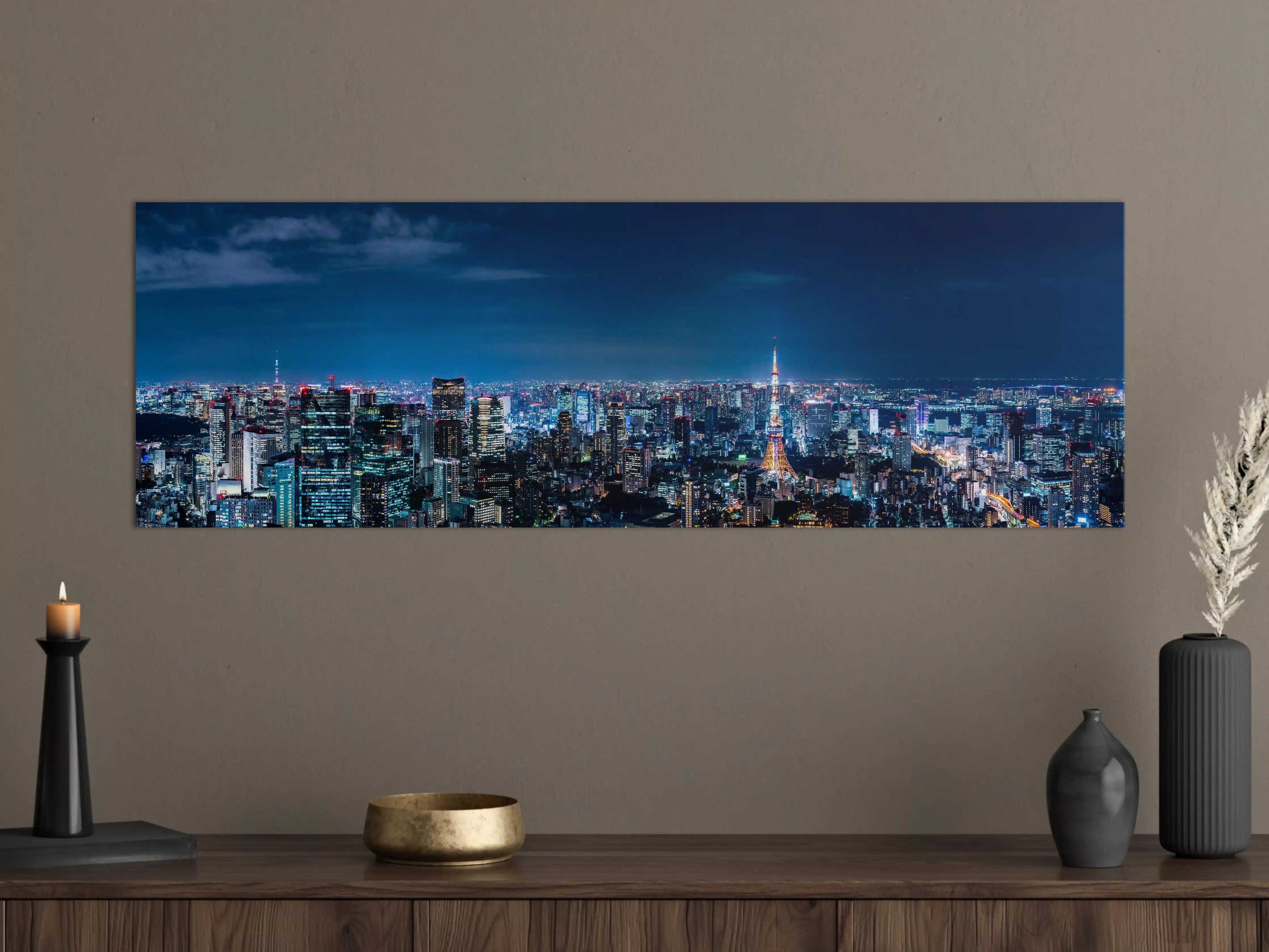 Große Wandbilder - Tokio Skyline bei Nacht