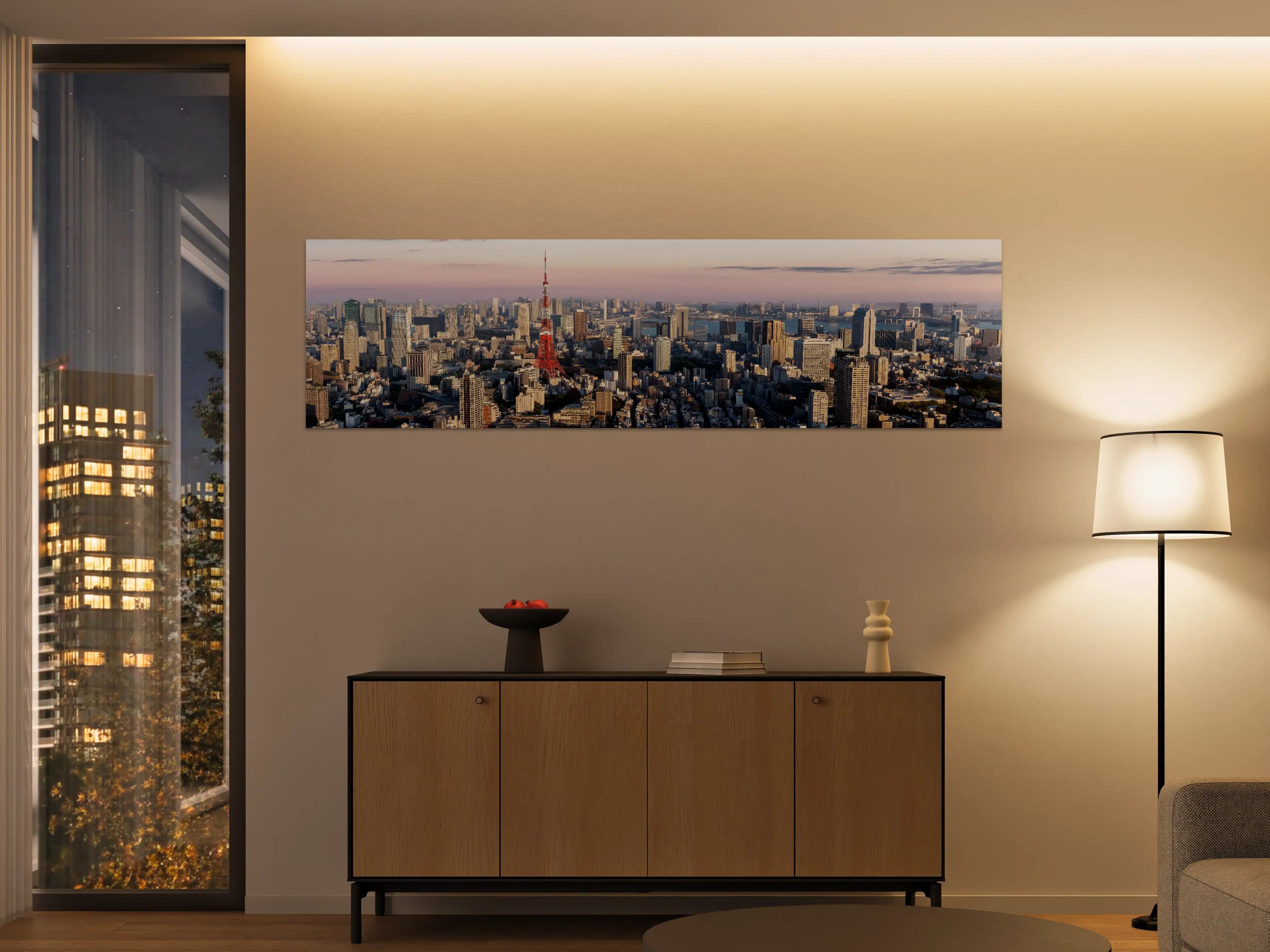 Große Wandbilder - Tokio Skyline mit Tokyo Tower