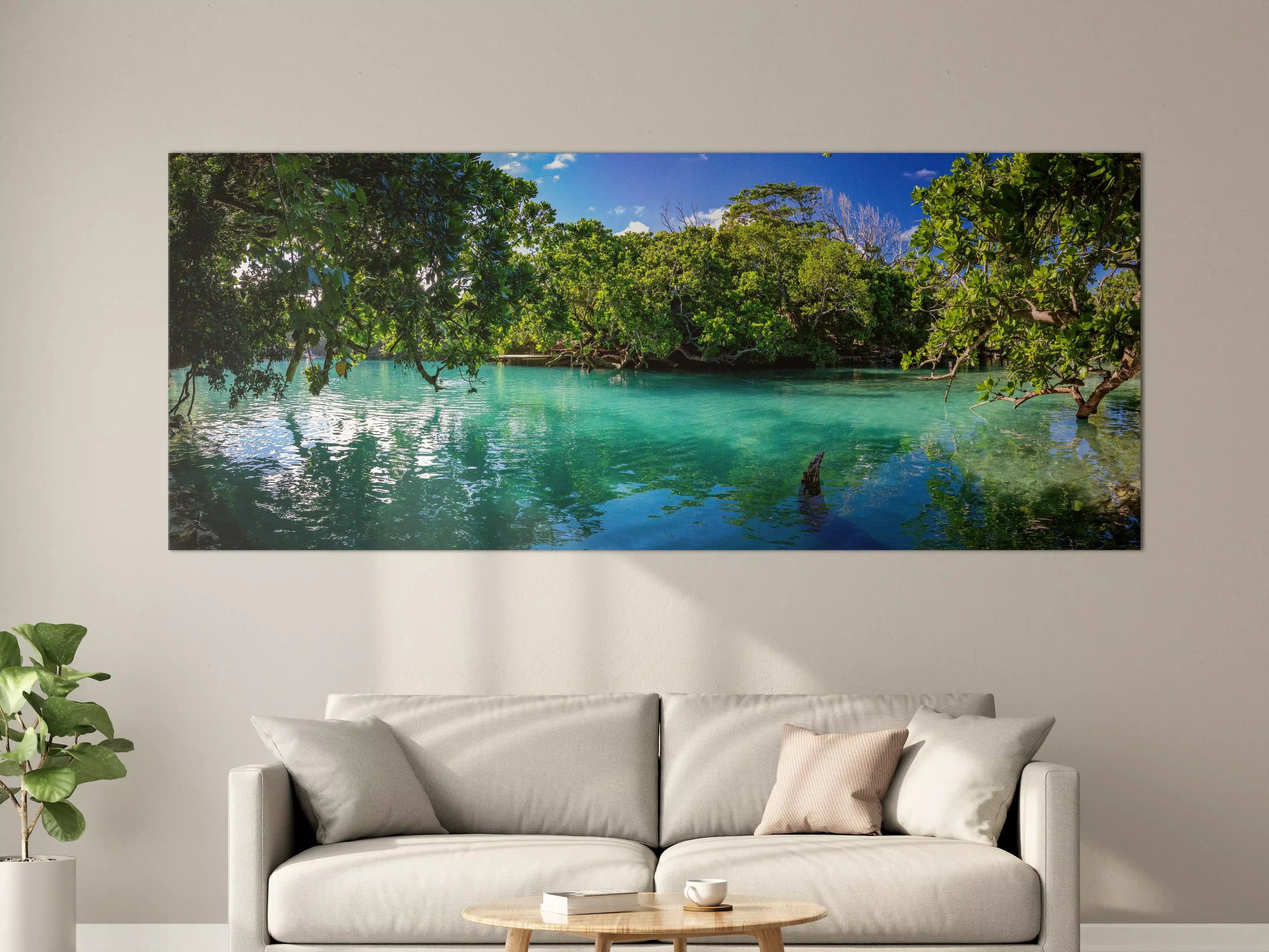 Große Wandbilder - Traumhafter See im Wald - Indonesien